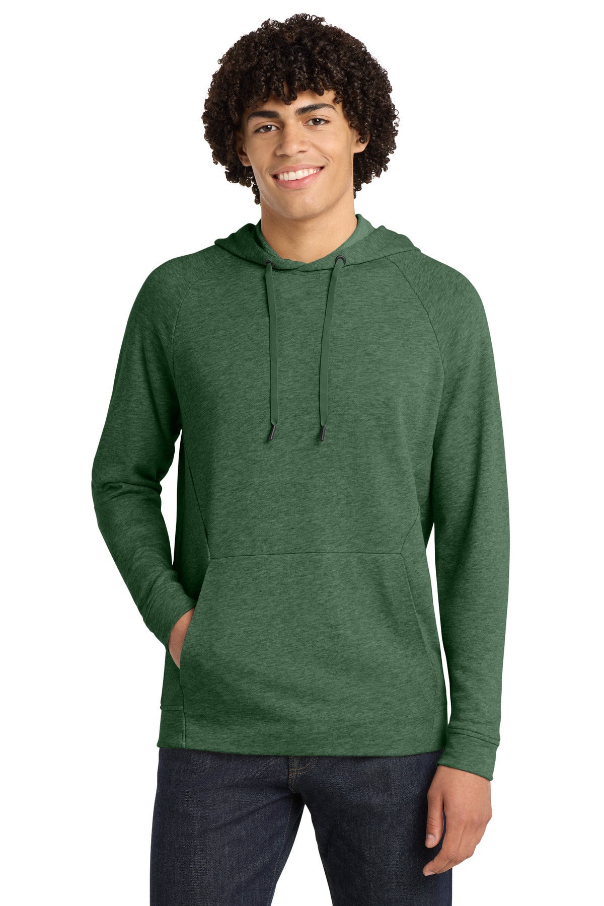 Sport-Tek  Lightweight French Terry Pullover Hoodie. ST272 - Forest Green Heather