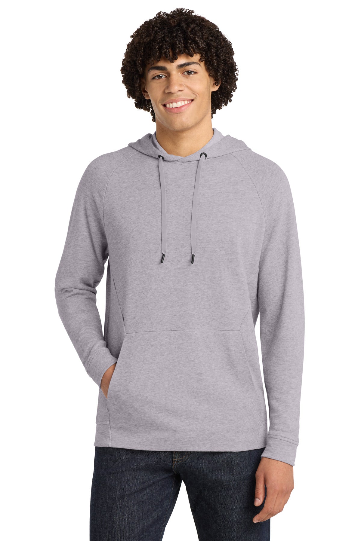 Sport-Tek  Lightweight French Terry Pullover Hoodie. ST272 - Heather Grey