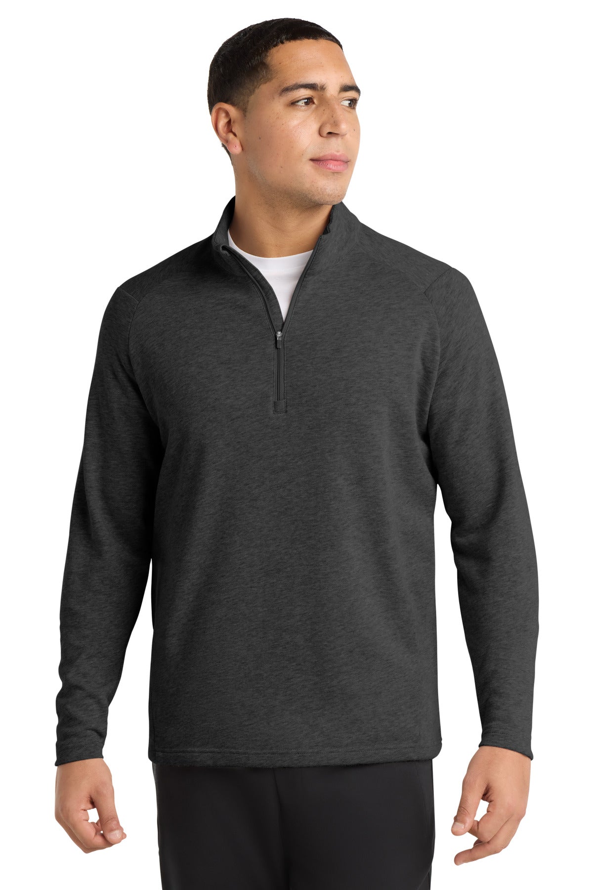 Sport-Tek  Lightweight French Terry 1/4-Zip Pullover. ST273 - Heather Black