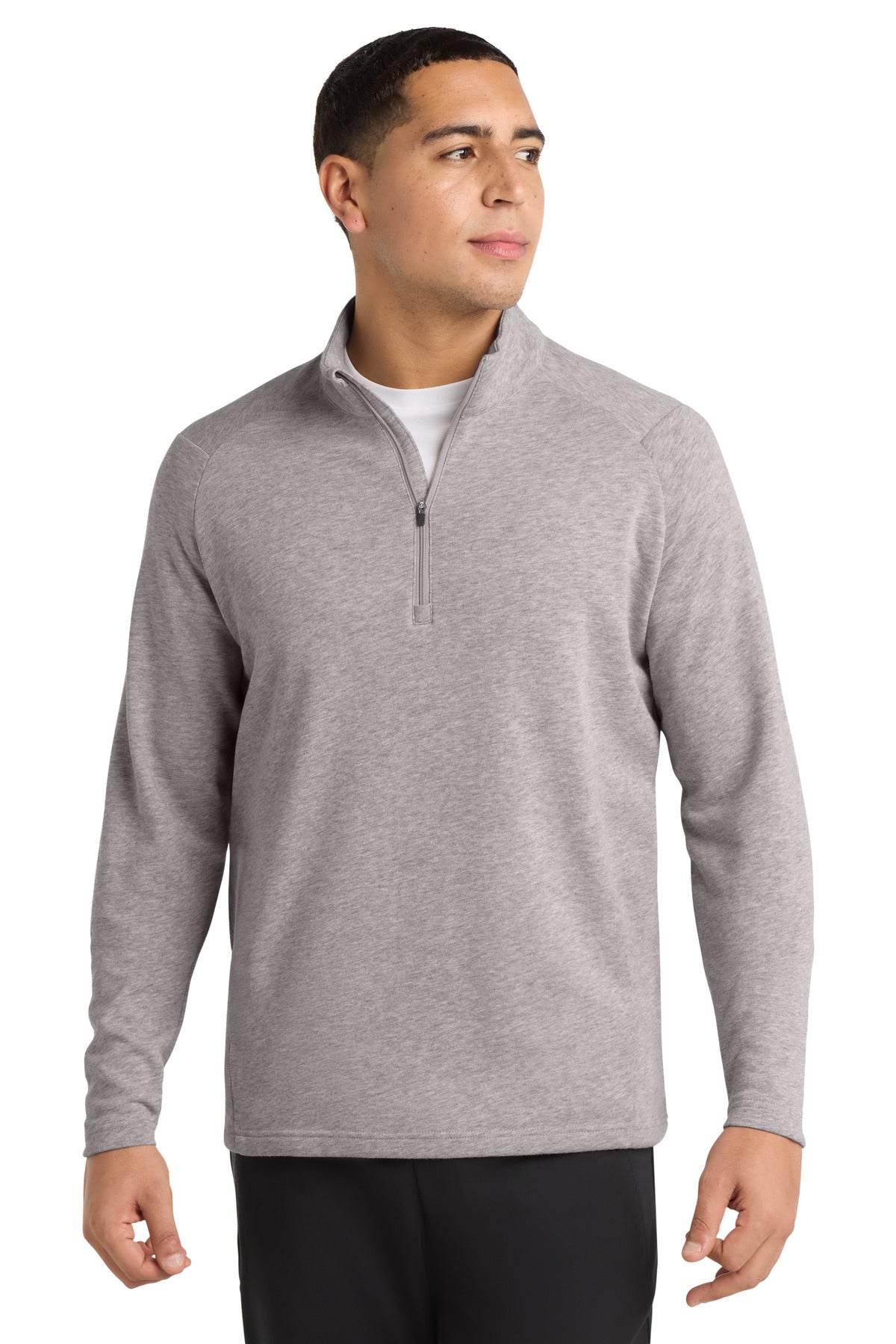Sport-Tek  Lightweight French Terry 1/4-Zip Pullover. ST273 - Heather Grey