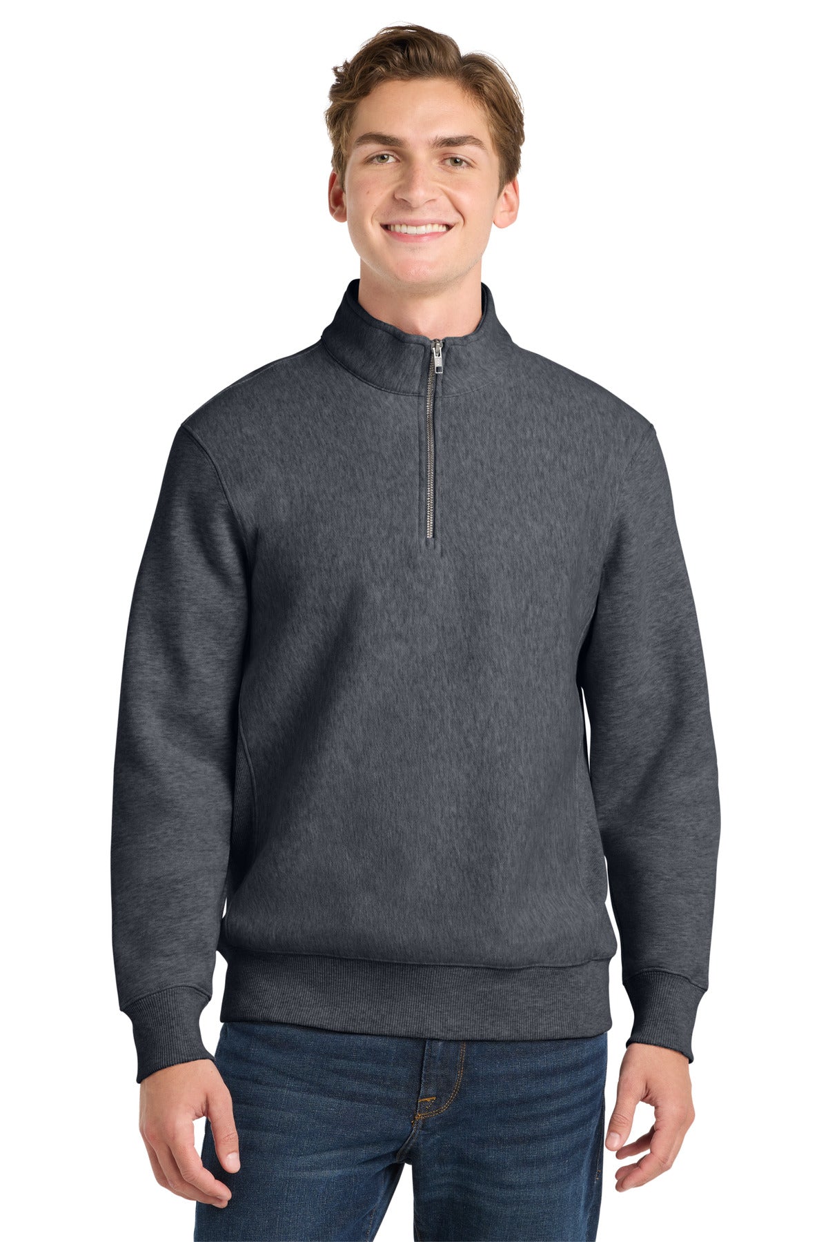 Sport-Tek Super Heavyweight 1/4-Zip Pullover Sweatshirt. ST283 - Graphite Heather