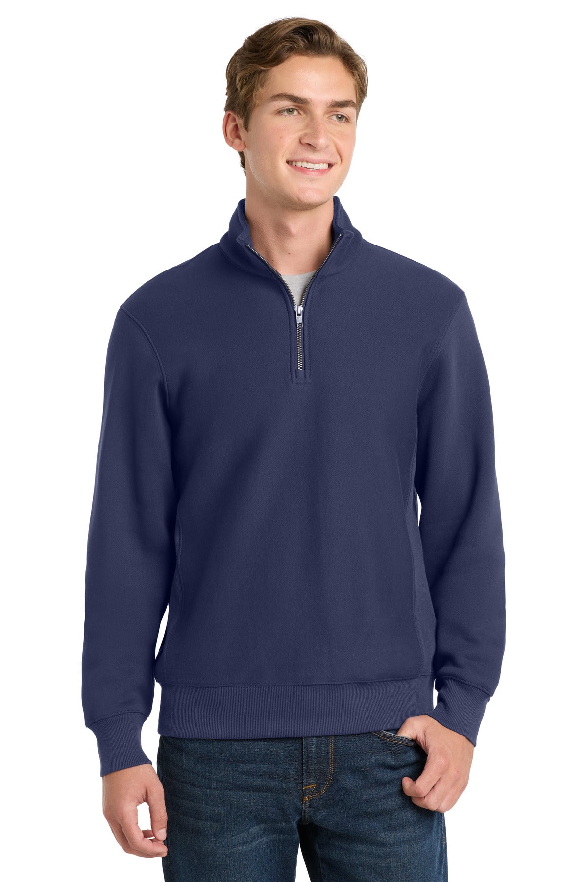 Sport-Tek Super Heavyweight 1/4-Zip Pullover Sweatshirt. ST283 - True Navy