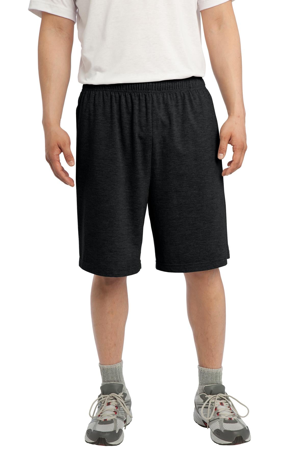 Sport-Tek Jersey Knit Short with Pockets. ST310 - Black