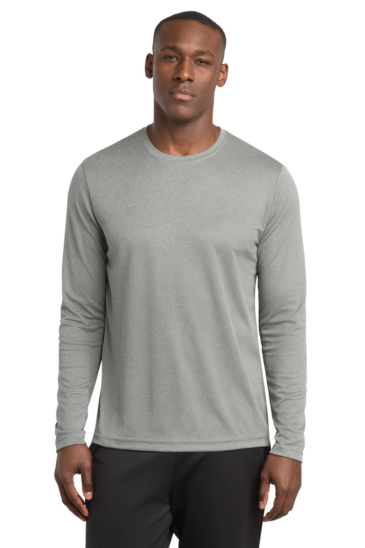 Sport-Tek PosiCharge RacerMesh Long Sleeve Tee. ST340LS - Grey Heather