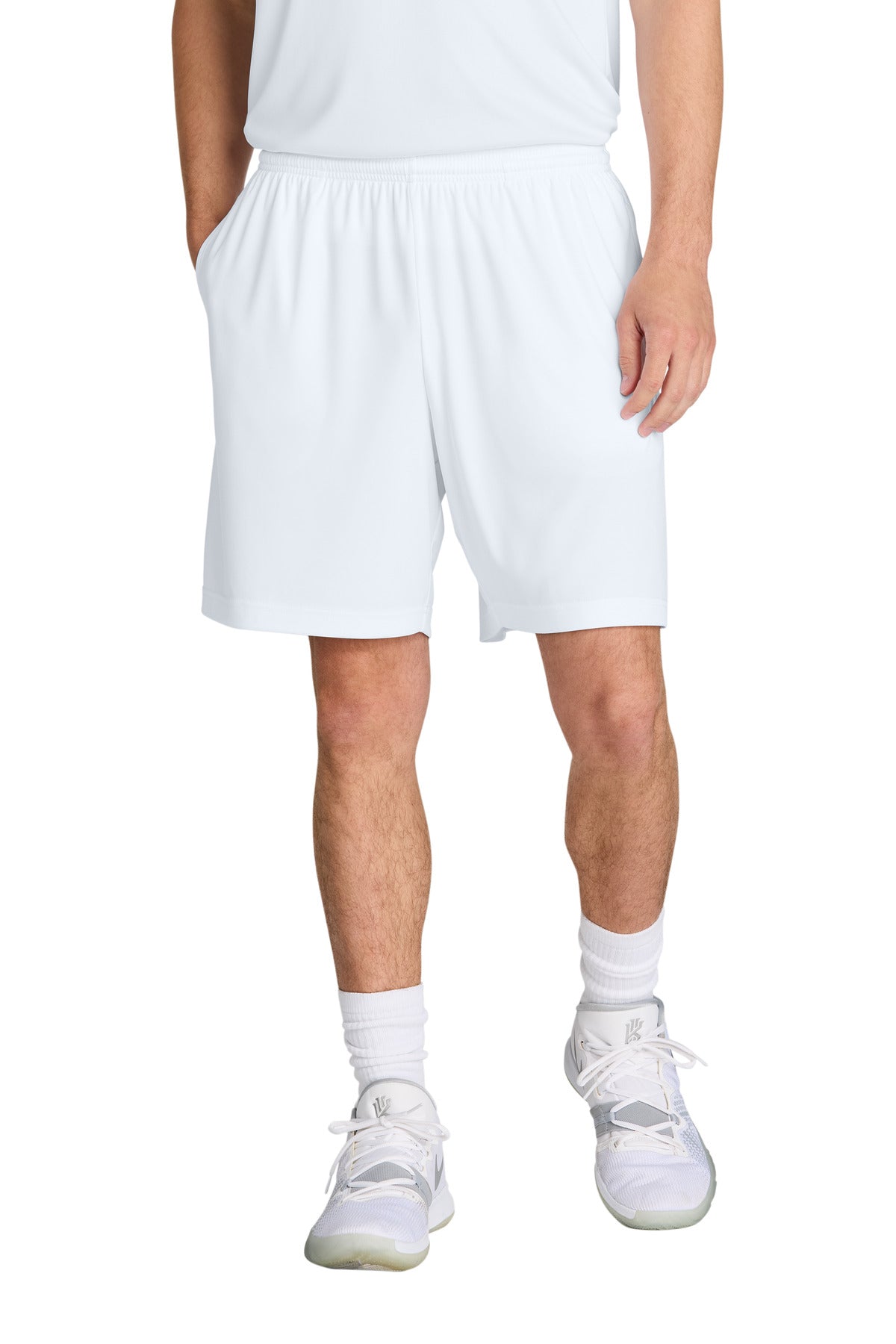 Sport-Tek PosiCharge Competitor 7  Pocketed Short ST349P - White