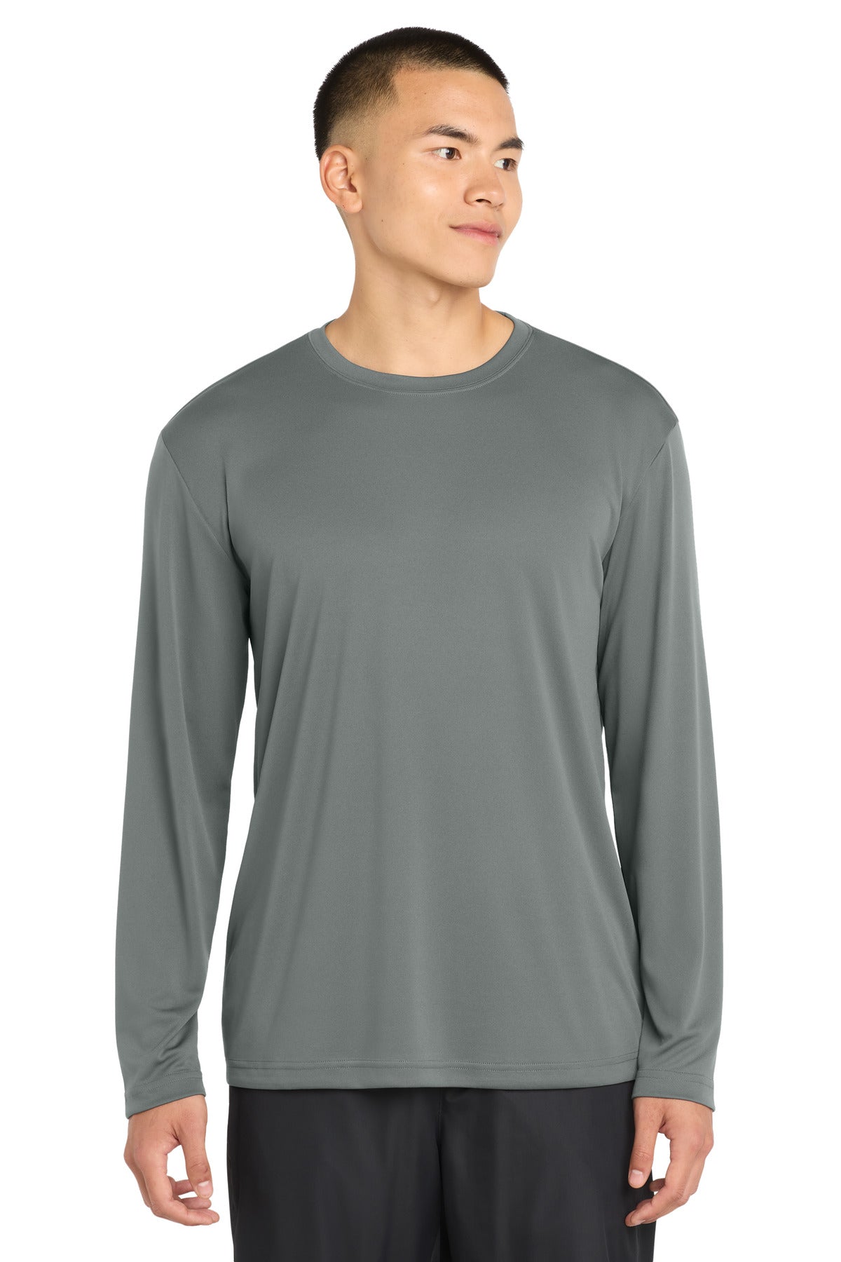 Sport-Tek Long Sleeve PosiCharge Competitor Tee. ST350LS - Grey Concrete