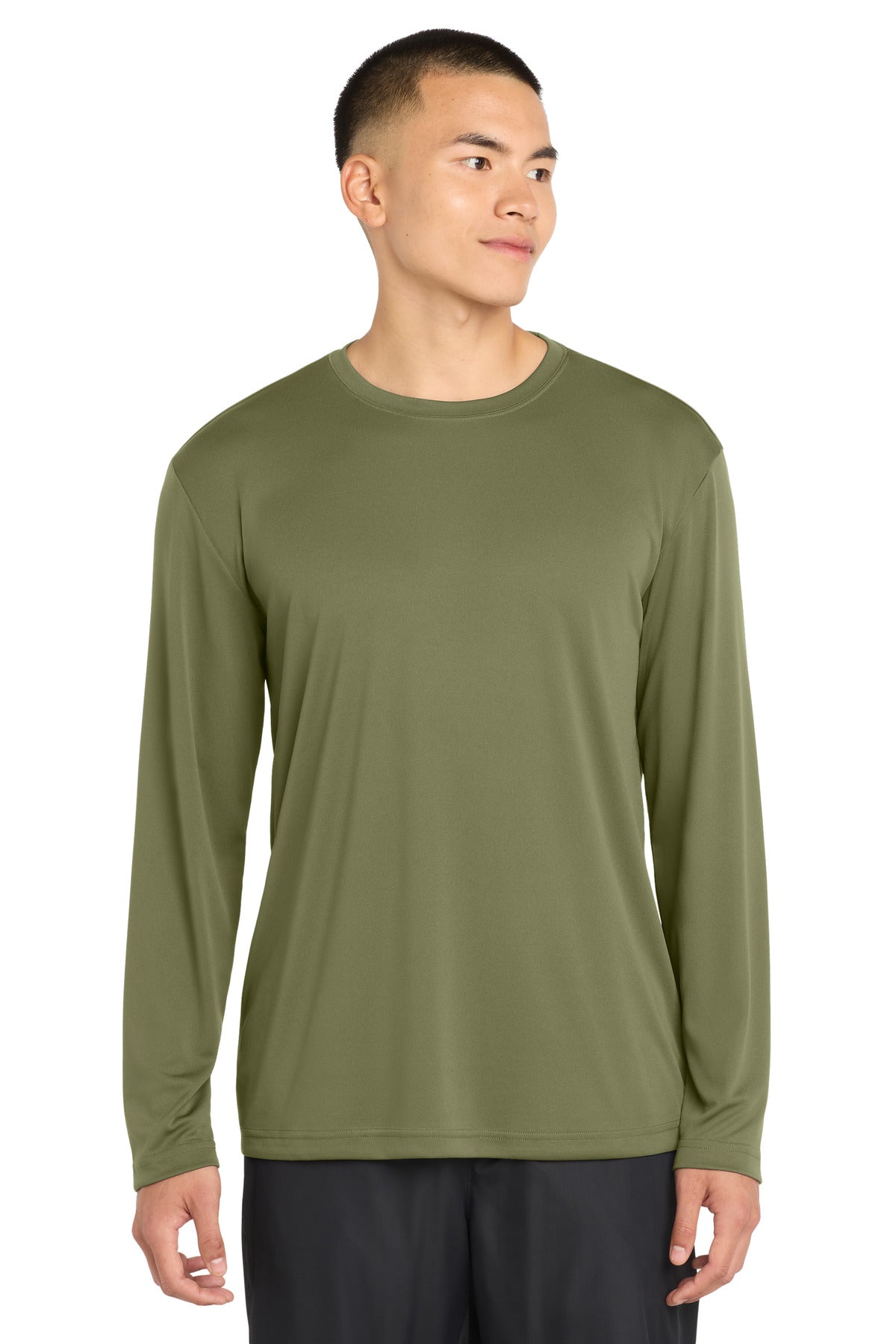 Sport-Tek Long Sleeve PosiCharge Competitor Tee. ST350LS - Olive Drab Green