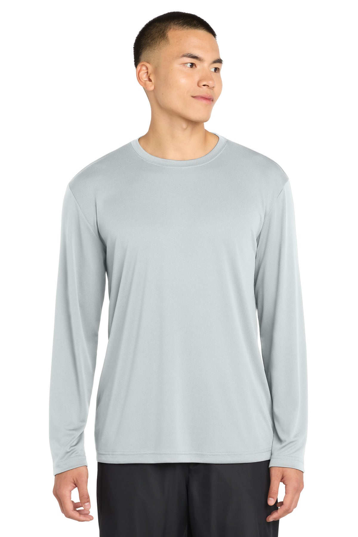 Sport-Tek Long Sleeve PosiCharge Competitor Tee. ST350LS - Silver