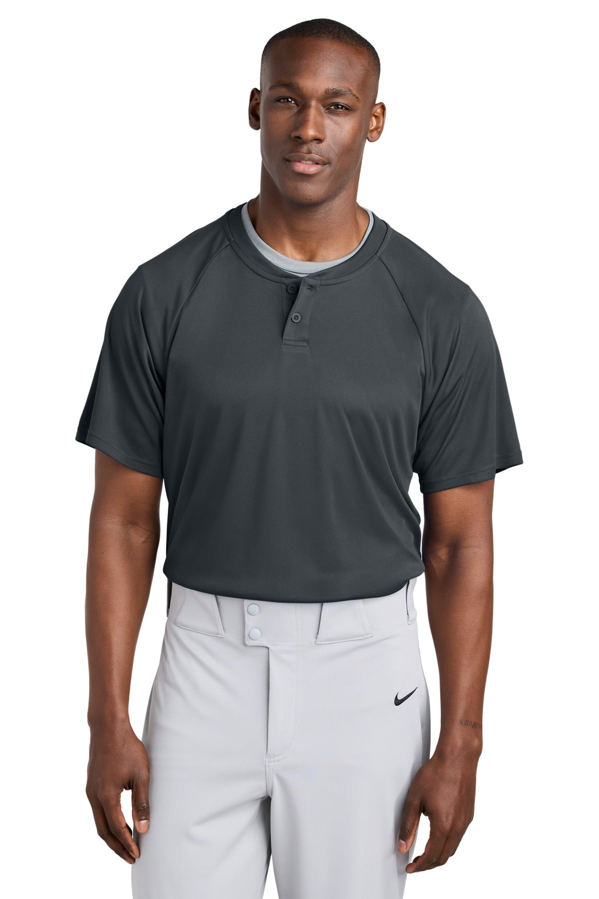 Sport-Tek PosiCharge Competitor 2-Button Henley ST359 - Iron Grey