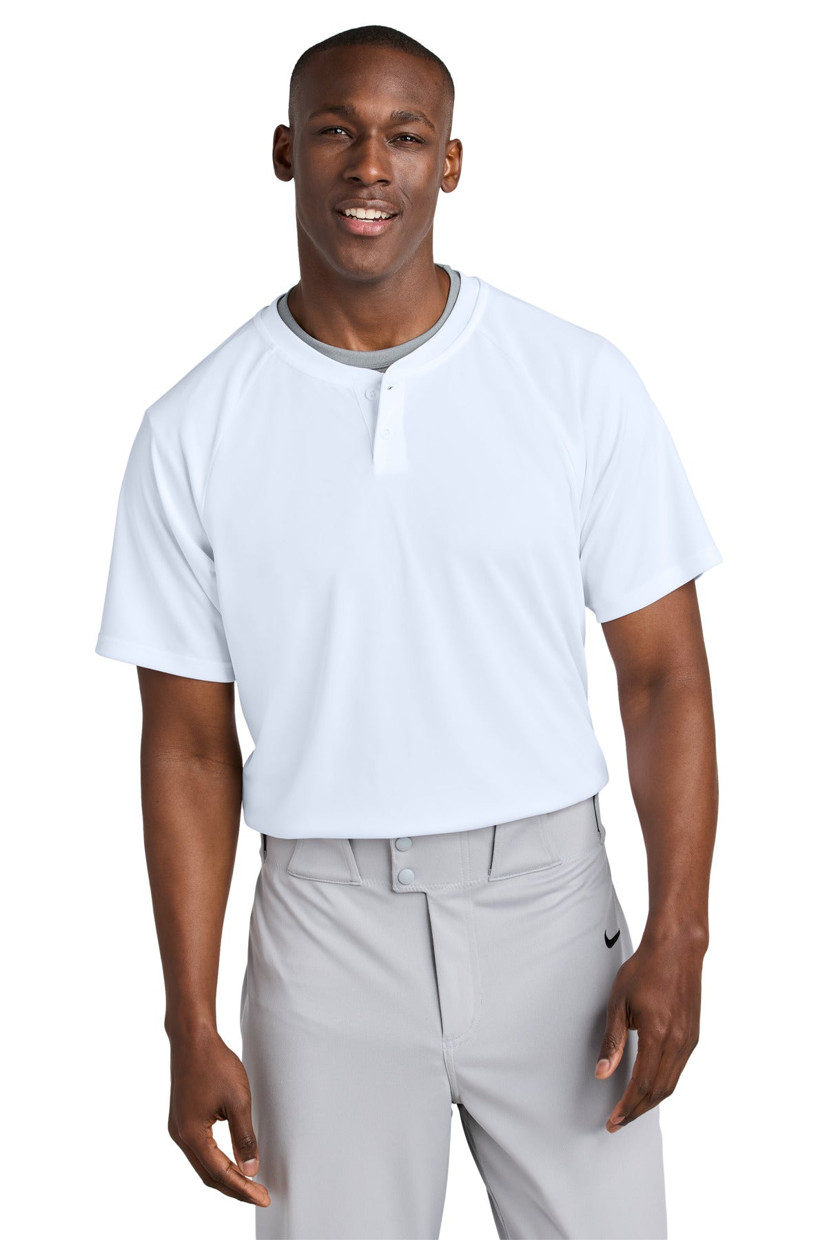 Sport-Tek PosiCharge Competitor 2-Button Henley ST359 - White