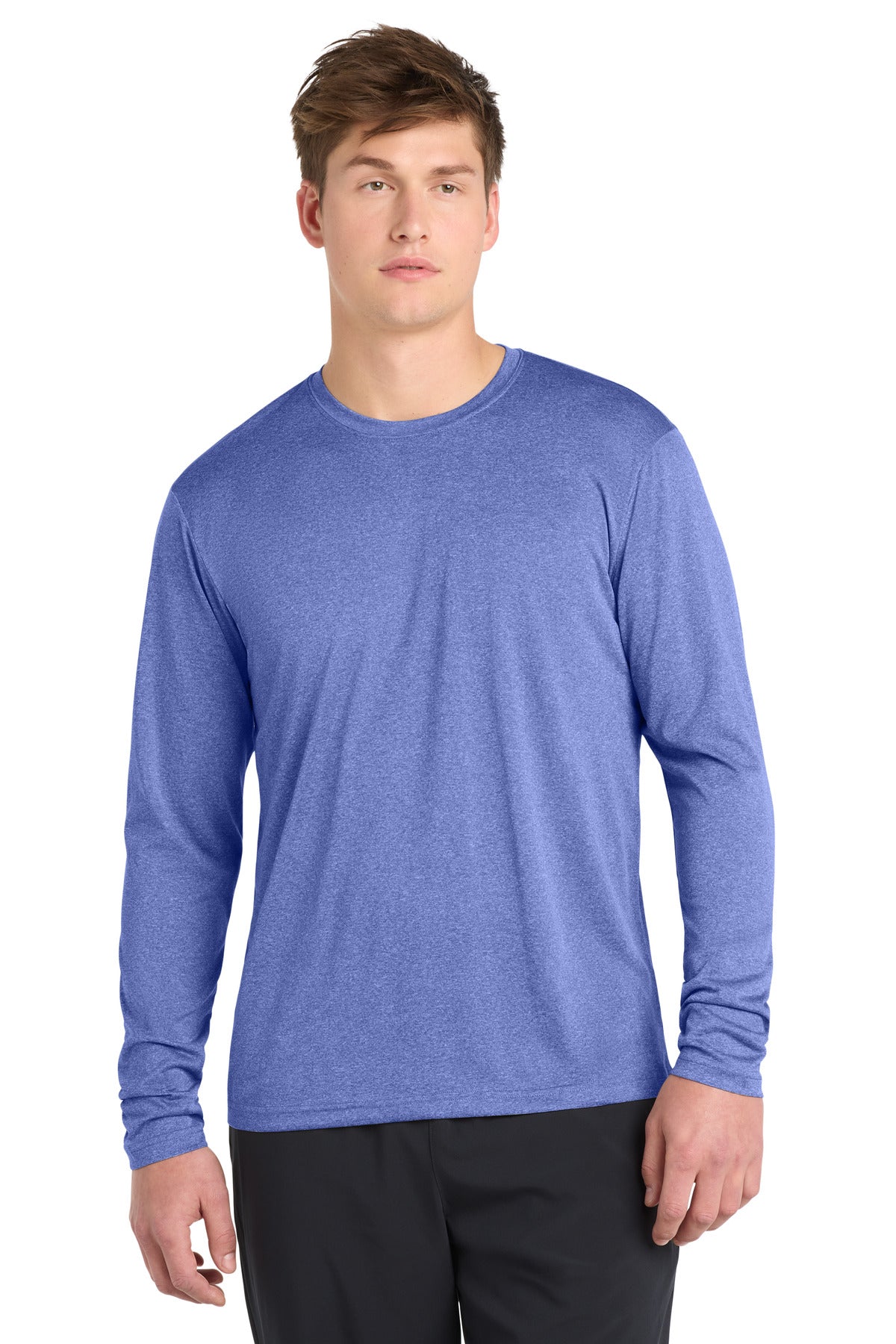 Sport-Tek Long Sleeve Heather Contender Tee. ST360LS - True Royal Heather