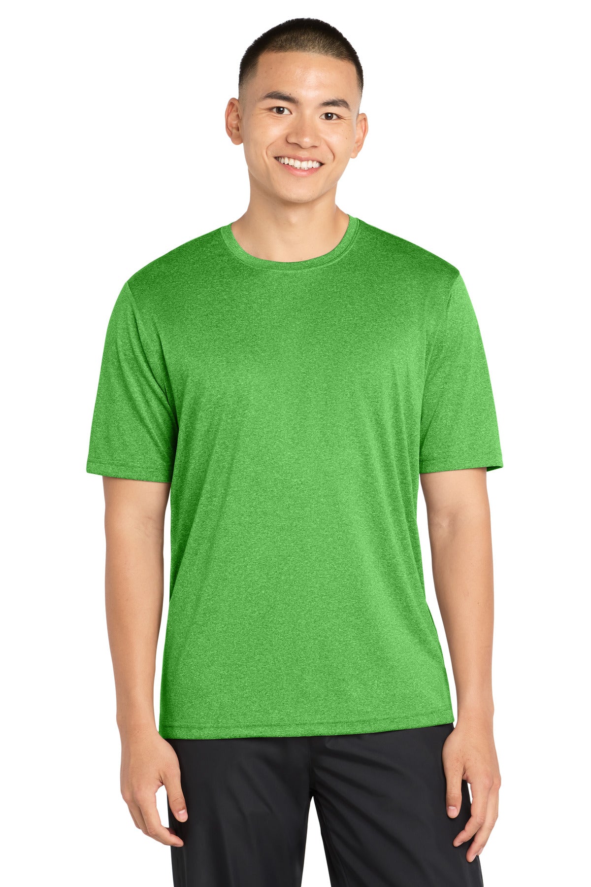 Sport-Tek Heather Contender Tee. ST360 - Turf Green Heather