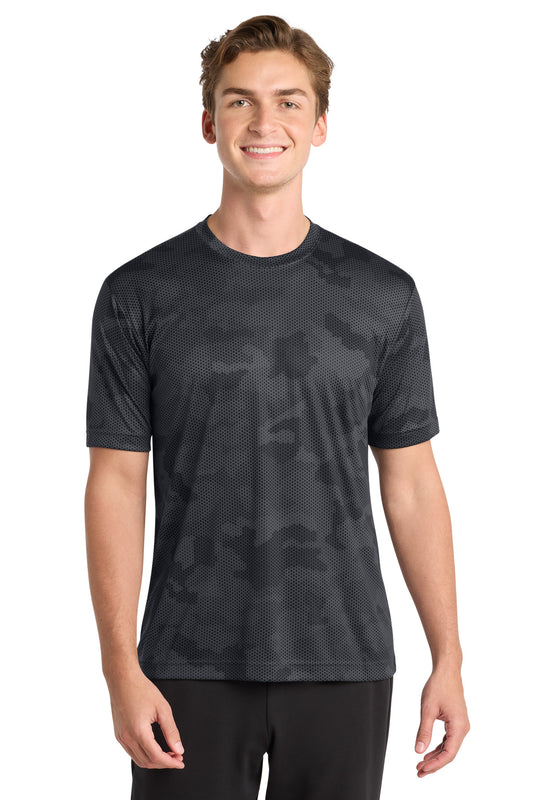 Sport-Tek CamoHex Tee. ST370 - Iron Grey