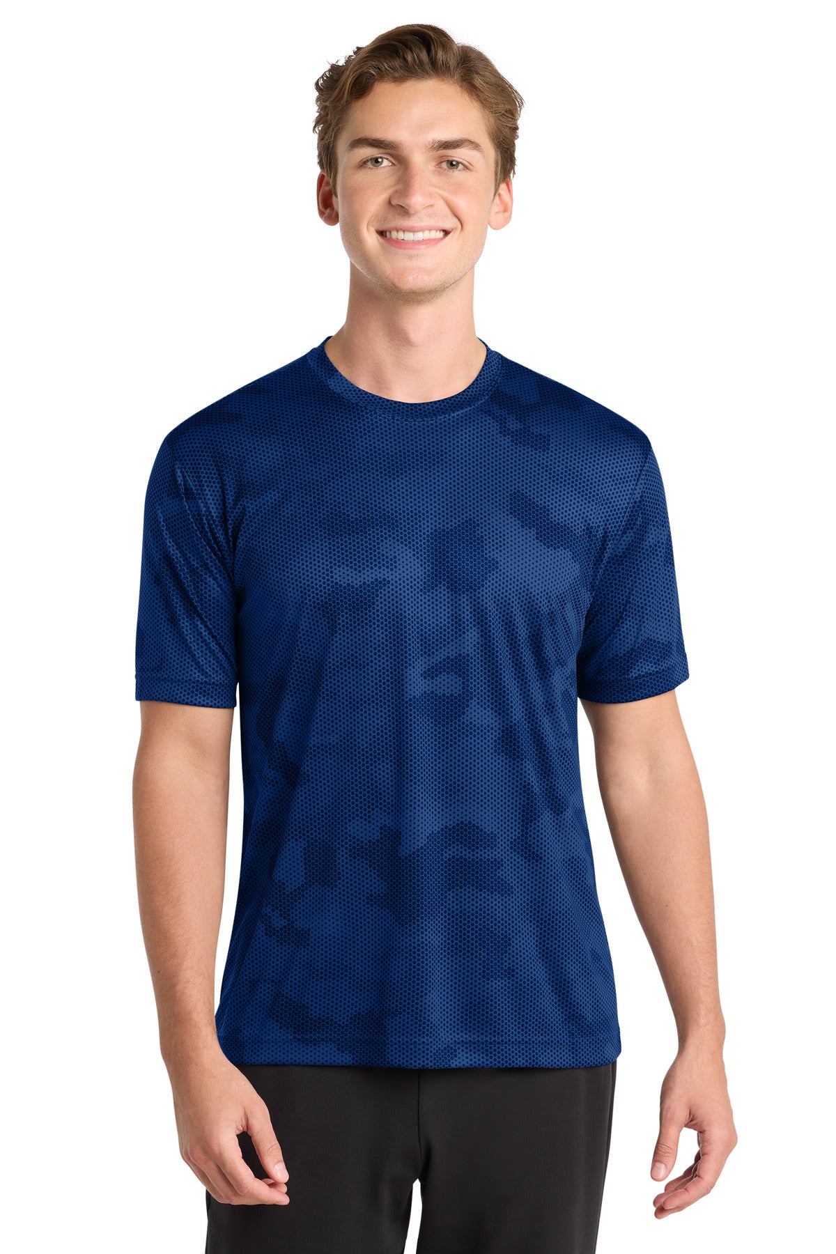 Sport-Tek CamoHex Tee. ST370 - True Royal