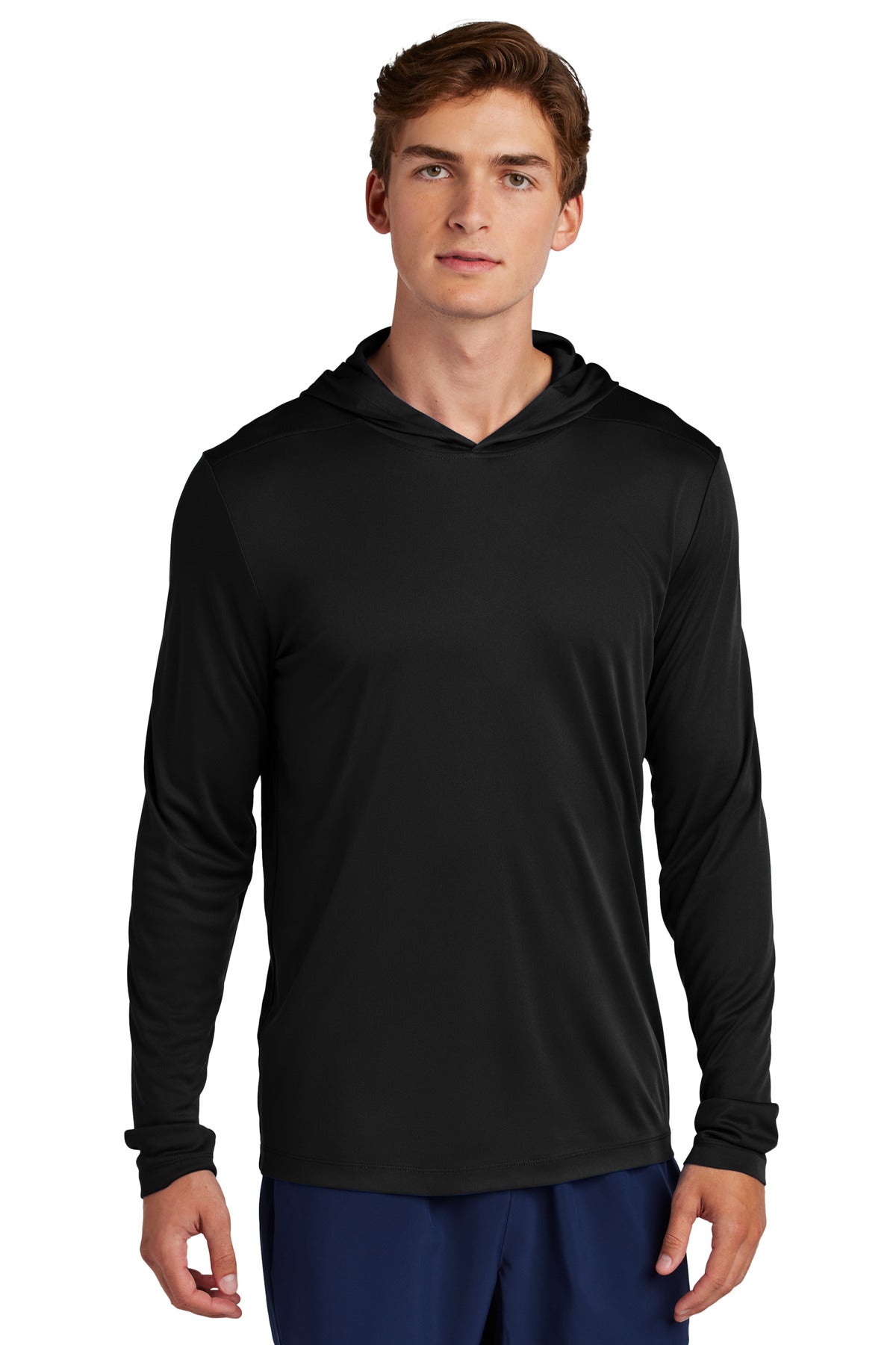 Sport-Tek Posi-UV Pro Long Sleeve Hoodie ST420LSH - Black