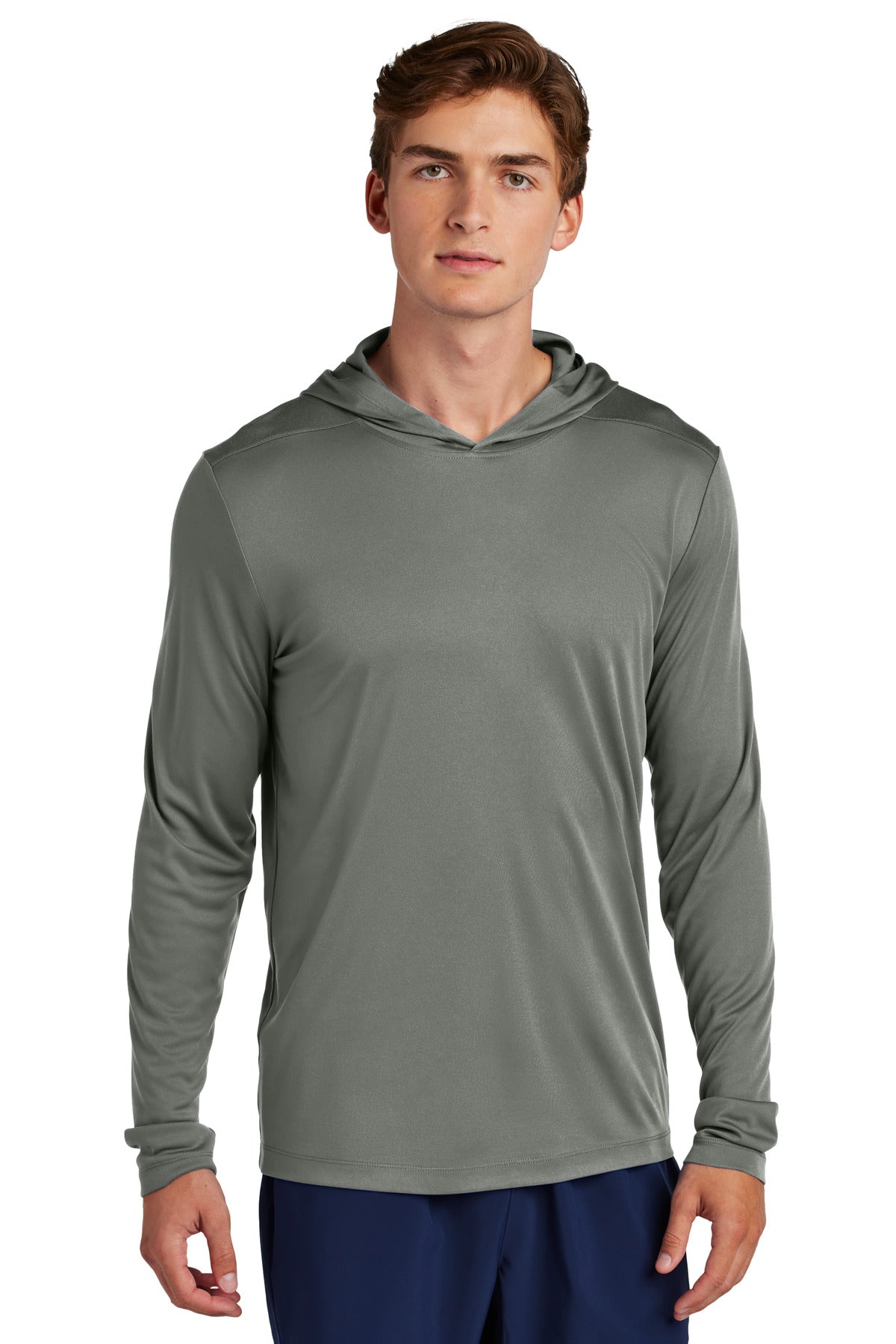 Sport-Tek Posi-UV Pro Long Sleeve Hoodie ST420LSH - Dark Smoke Grey