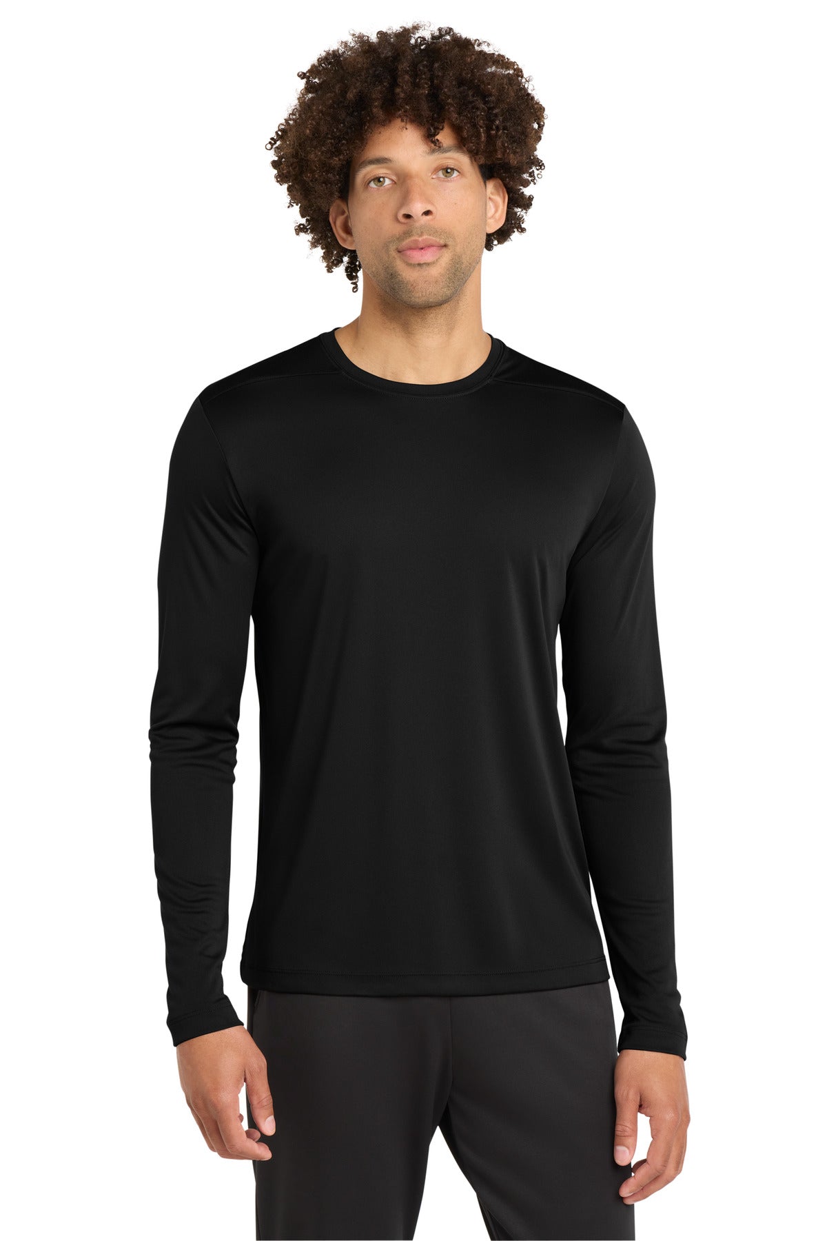 Sport-Tek  Posi-UV Pro Long Sleeve Tee. ST420LS - Black