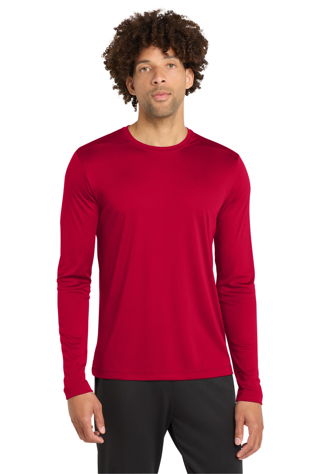 Sport-Tek  Posi-UV Pro Long Sleeve Tee. ST420LS - Deep Red
