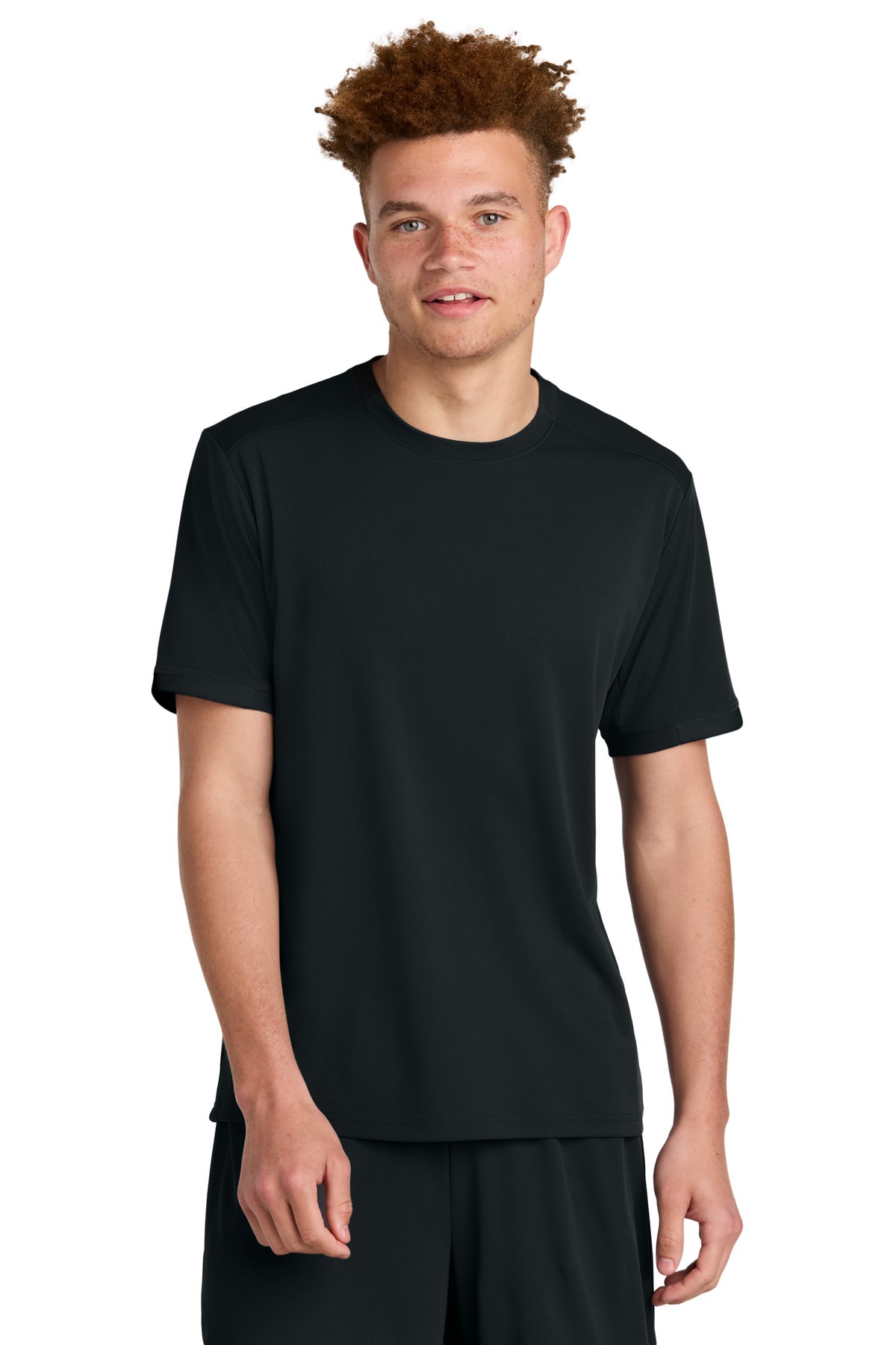 Sport-Tek Club Short Sleeve Crew ST440 - Black/ Black