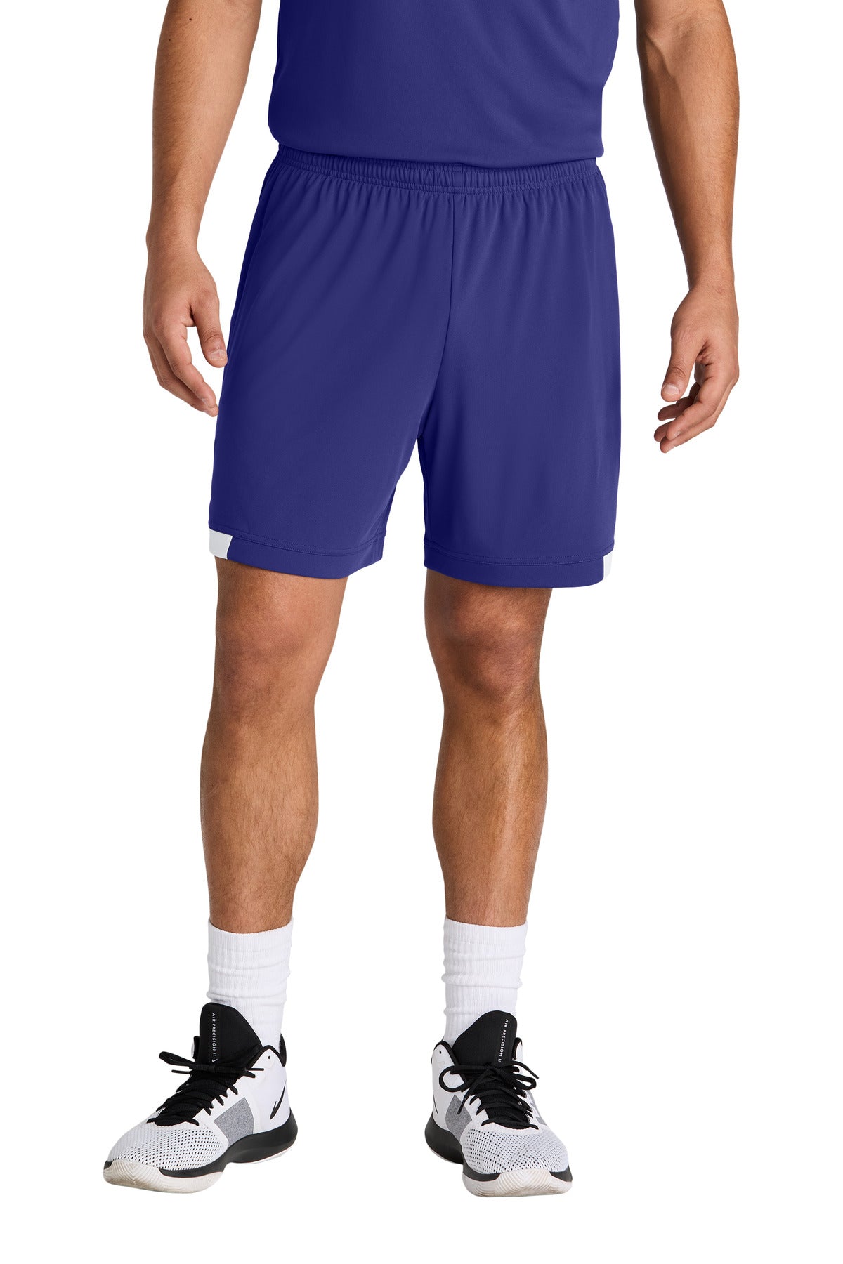 Sport-Tek Club 7  Short ST442 - Purple/ White