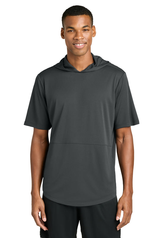 Sport-Tek Club Short Sleeve Hoodie ST445 - Iron Grey
