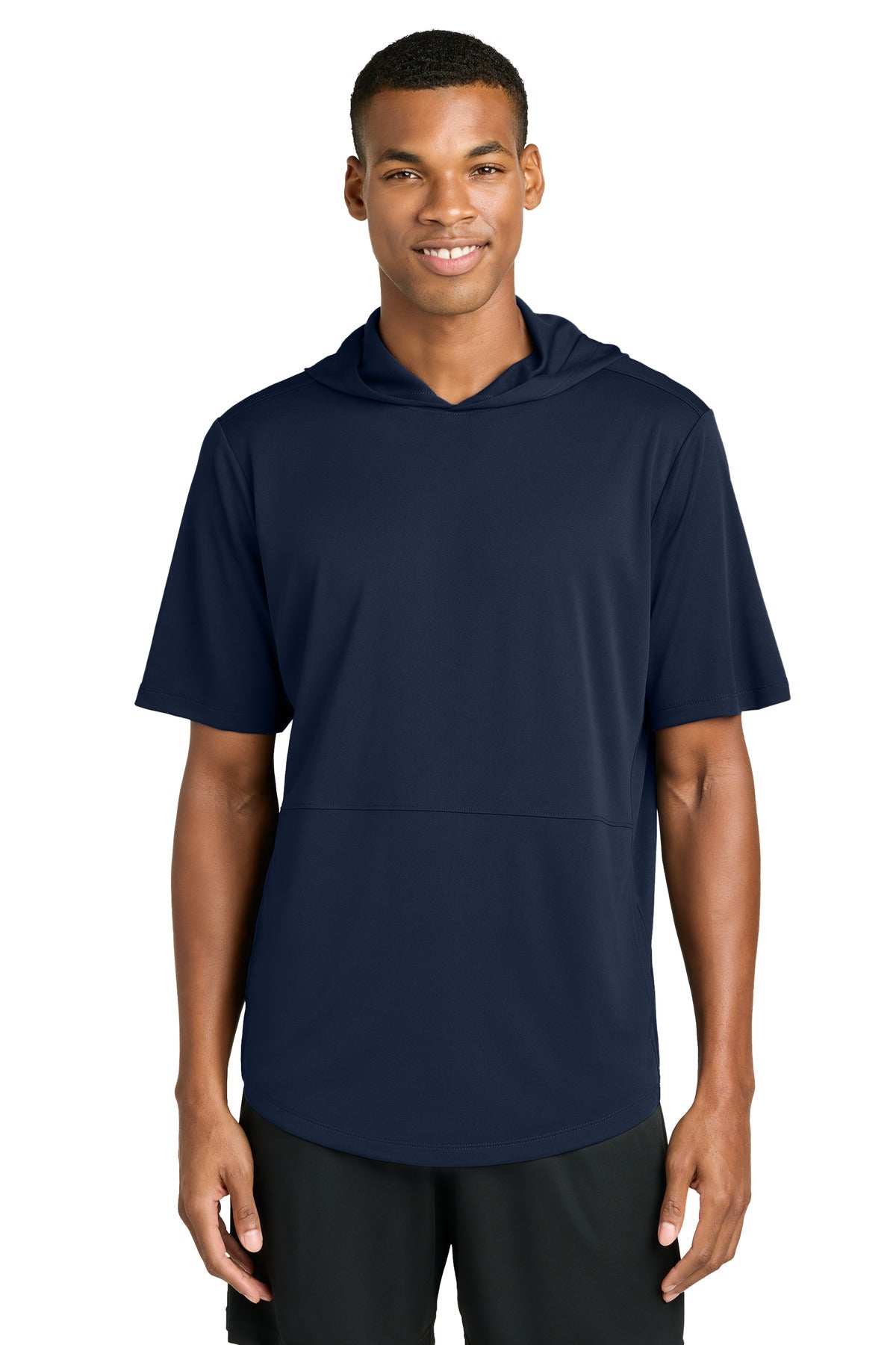 Sport-Tek Club Short Sleeve Hoodie ST445 - True Navy