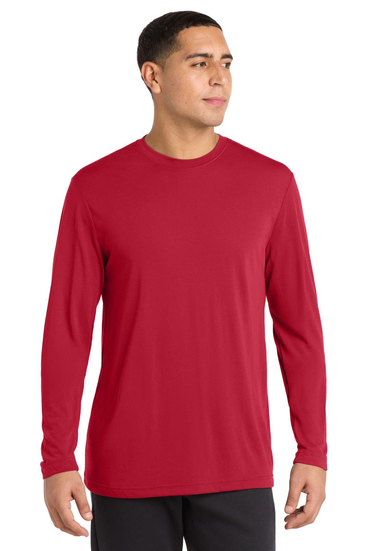 Sport-Tek Long Sleeve PosiCharge Competitor Cotton Touch Tee. ST450LS - Deep Red