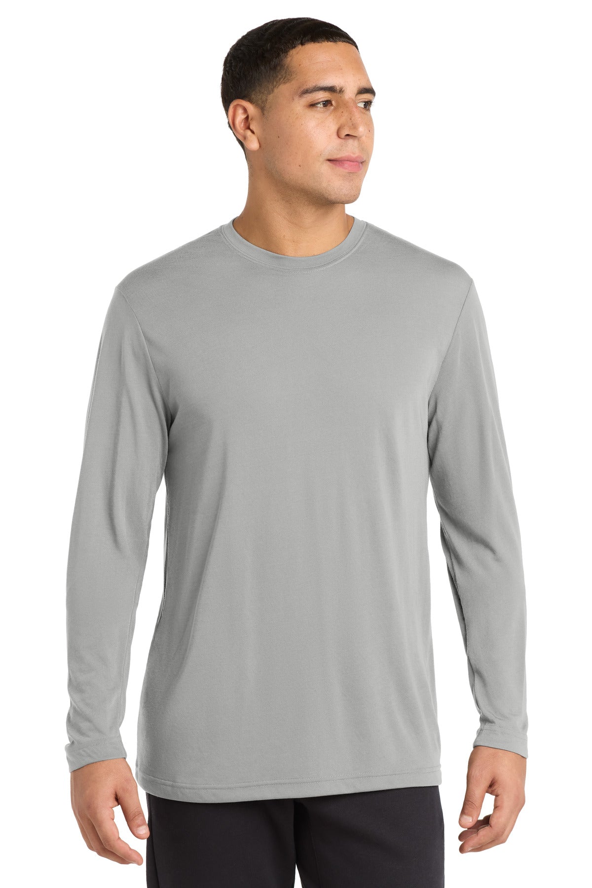 Sport-Tek Long Sleeve PosiCharge Competitor Cotton Touch Tee. ST450LS - Silver