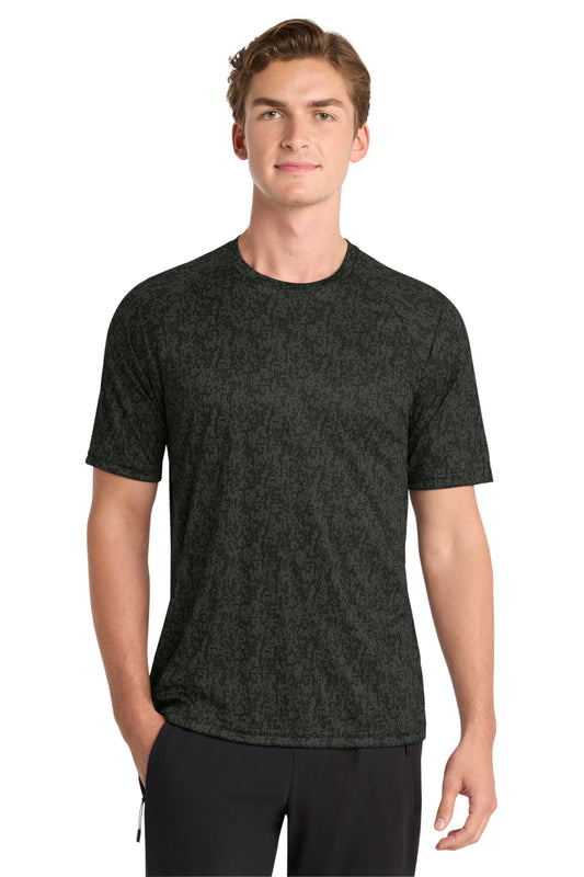 Sport-Tek  Digi Camo Tee. ST460 - Black