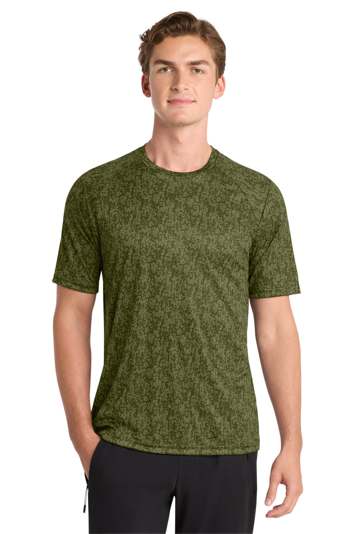 Sport-Tek  Digi Camo Tee. ST460 - Olive Drab Green