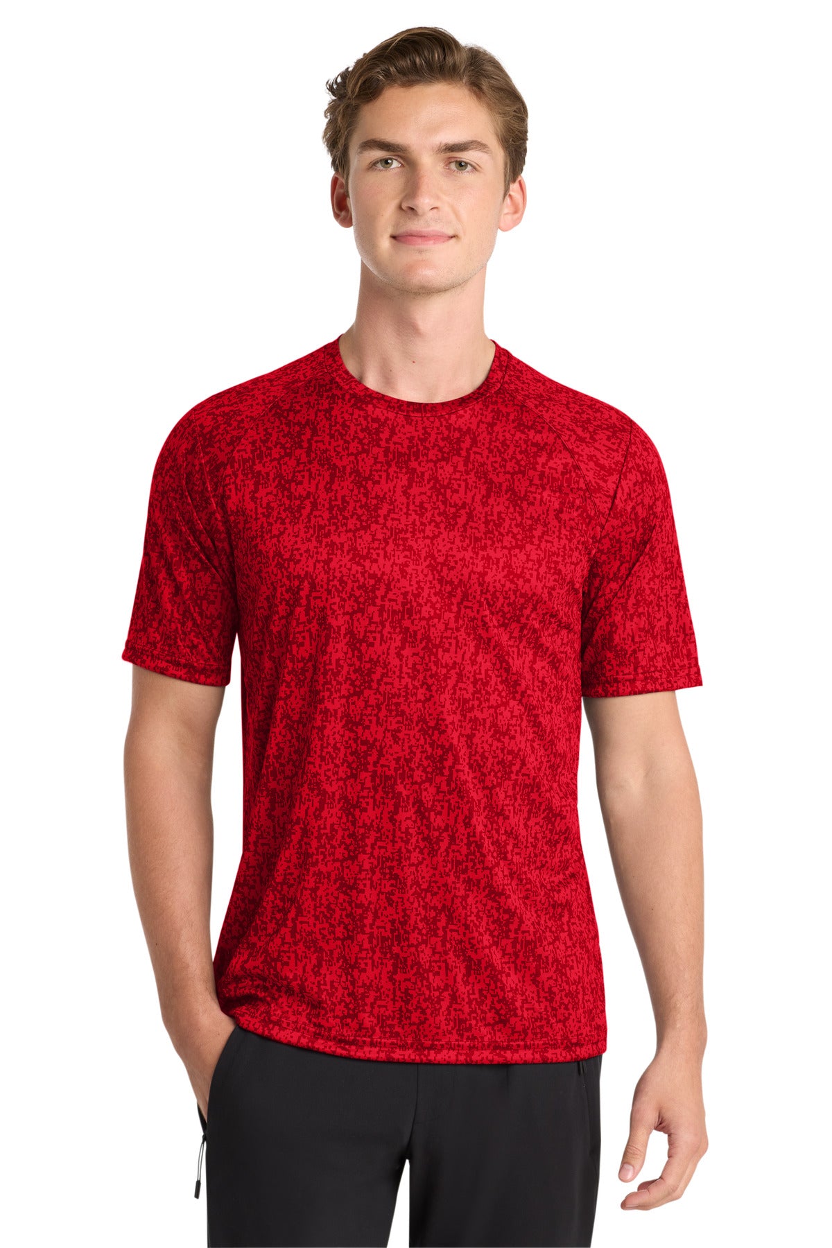 Sport-Tek  Digi Camo Tee. ST460 - True Red