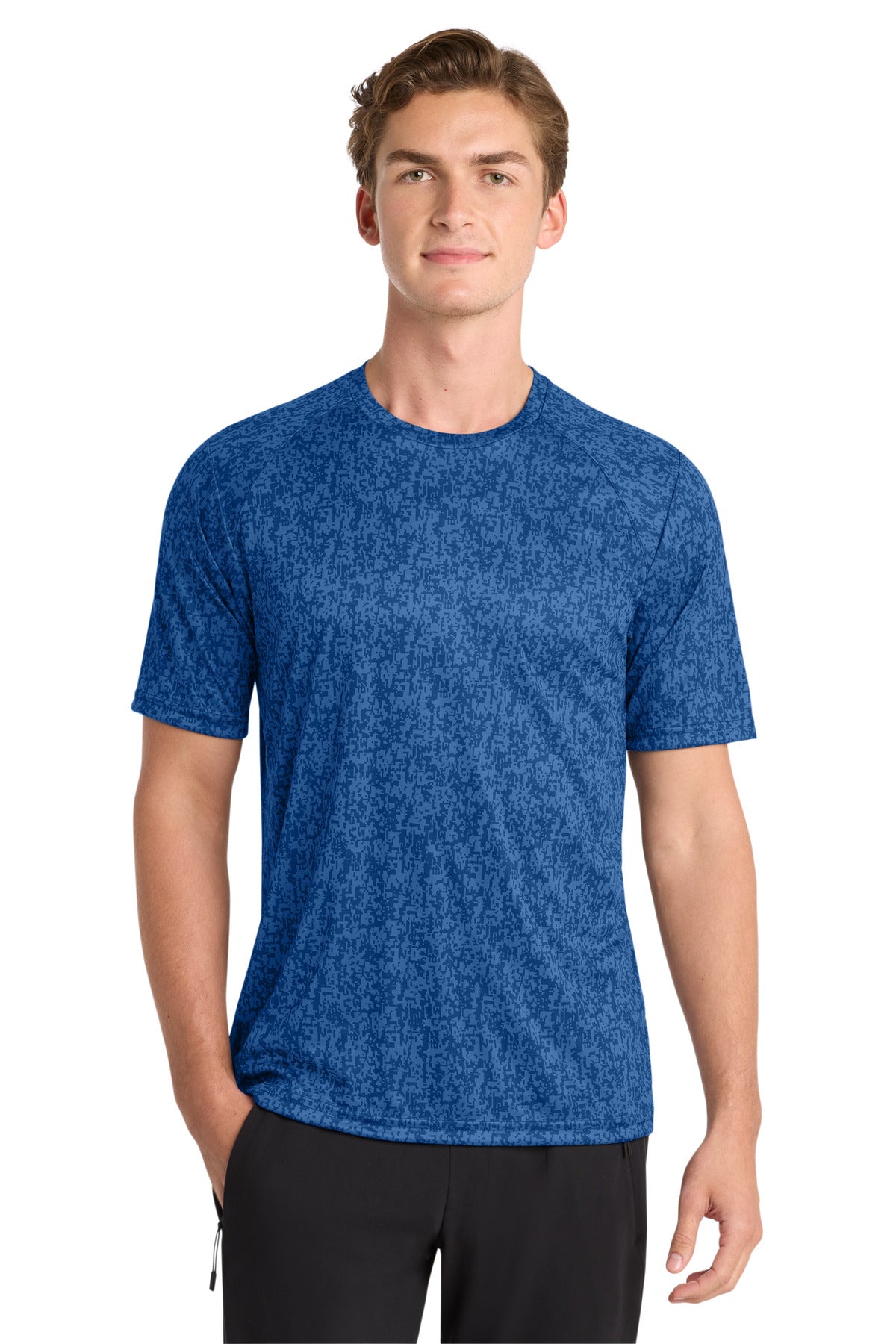 Sport-Tek  Digi Camo Tee. ST460 - True Royal