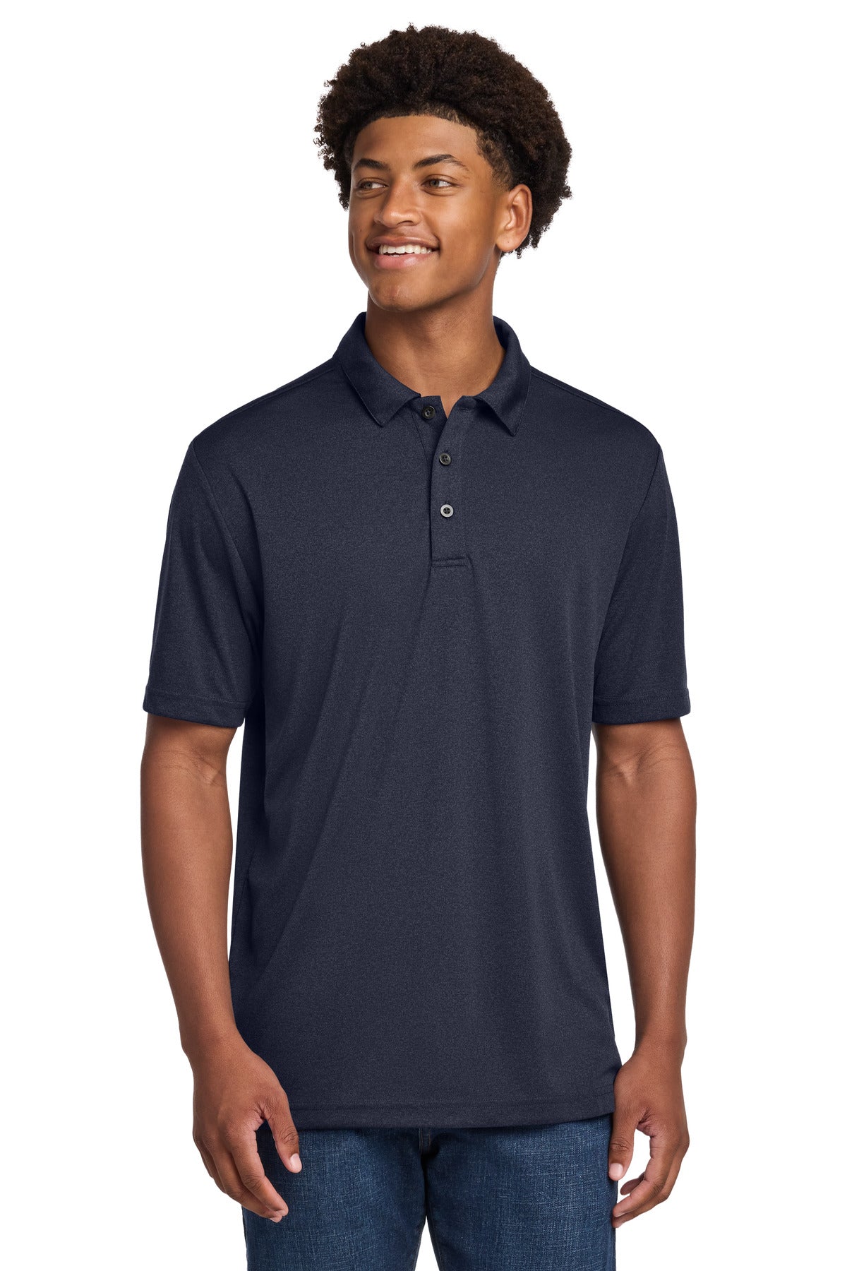 Sport-Tek  Endeavor Polo. ST467 - Deep Navy Heather