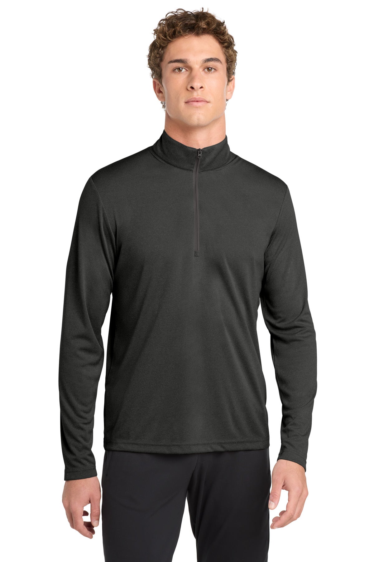 Sport-Tek  Endeavor 1/2-Zip Pullover. ST469 - Black Heather