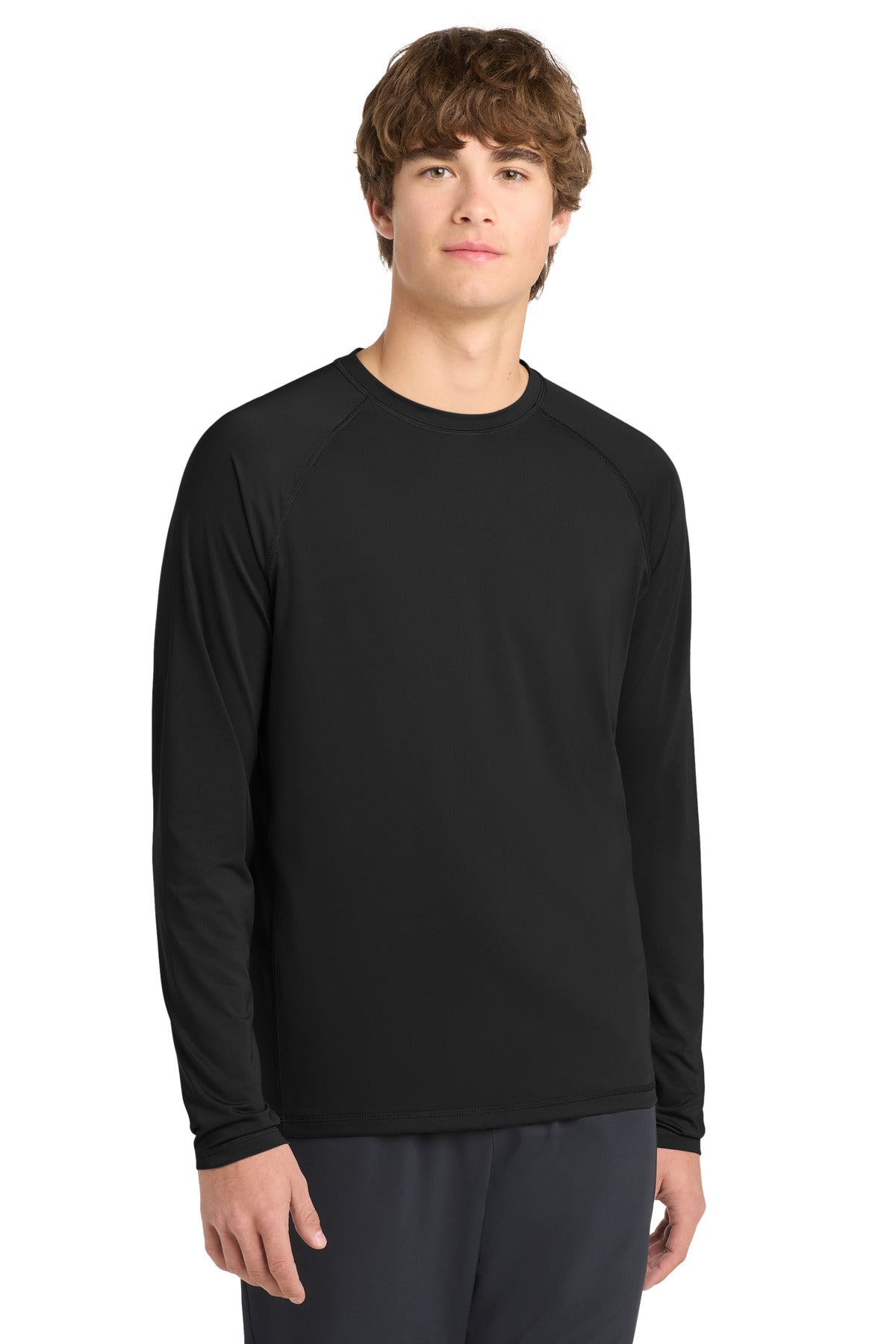 Sport-Tek  Long Sleeve Rashguard Tee. ST470LS - Black