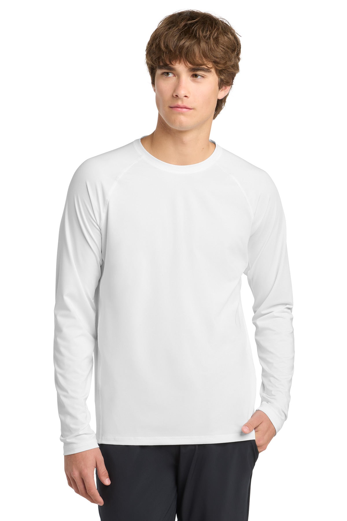 Sport-Tek  Long Sleeve Rashguard Tee. ST470LS - White