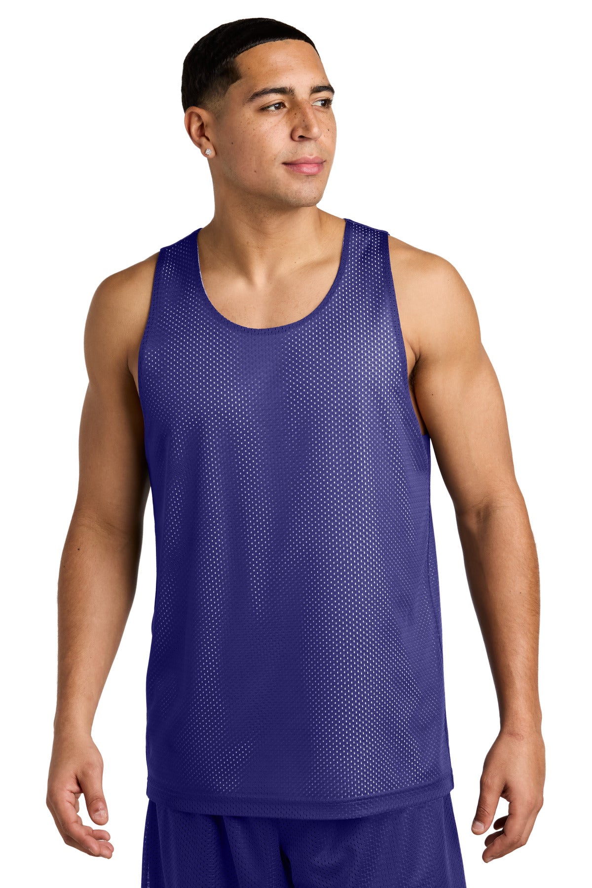 Sport-Tek PosiCharge Reversible Mesh Tank ST5000 - Purple/ White
