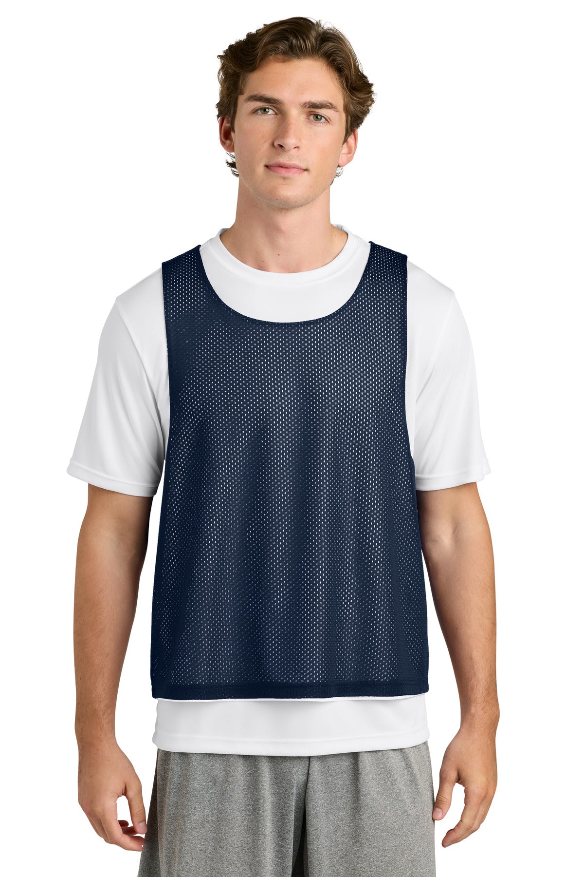 Sport-Tek Lacrosse Reversible Pinnie ST512 - True Navy/ White
