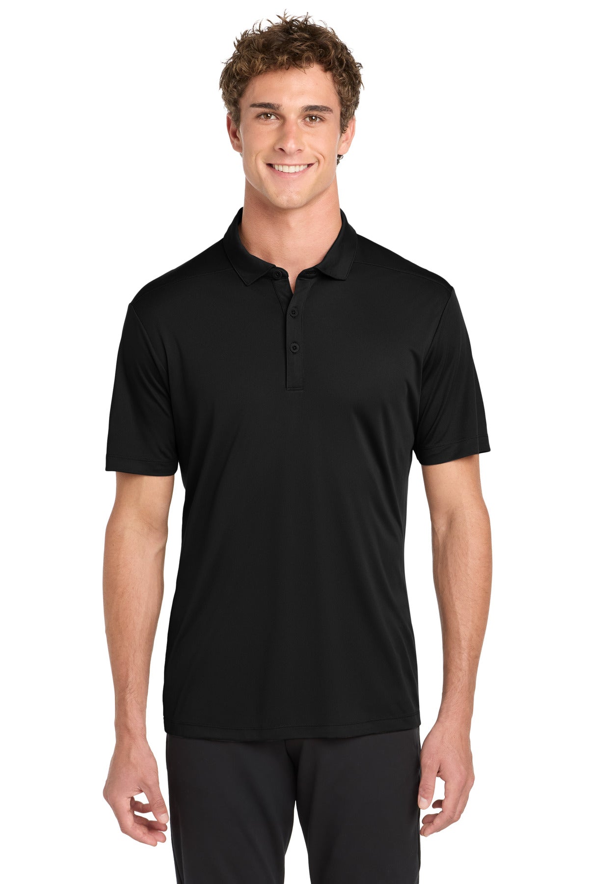 Sport-Tek   Posi-UV  Pro Polo. ST520 - Black