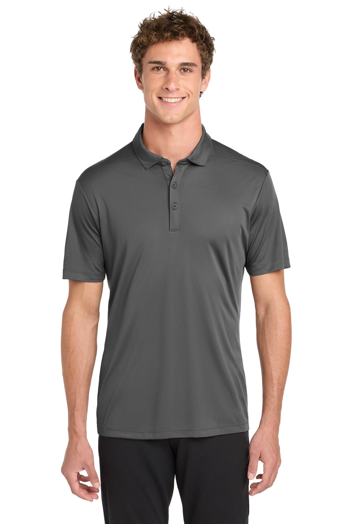 Sport-Tek   Posi-UV  Pro Polo. ST520 - Dark Smoke Grey