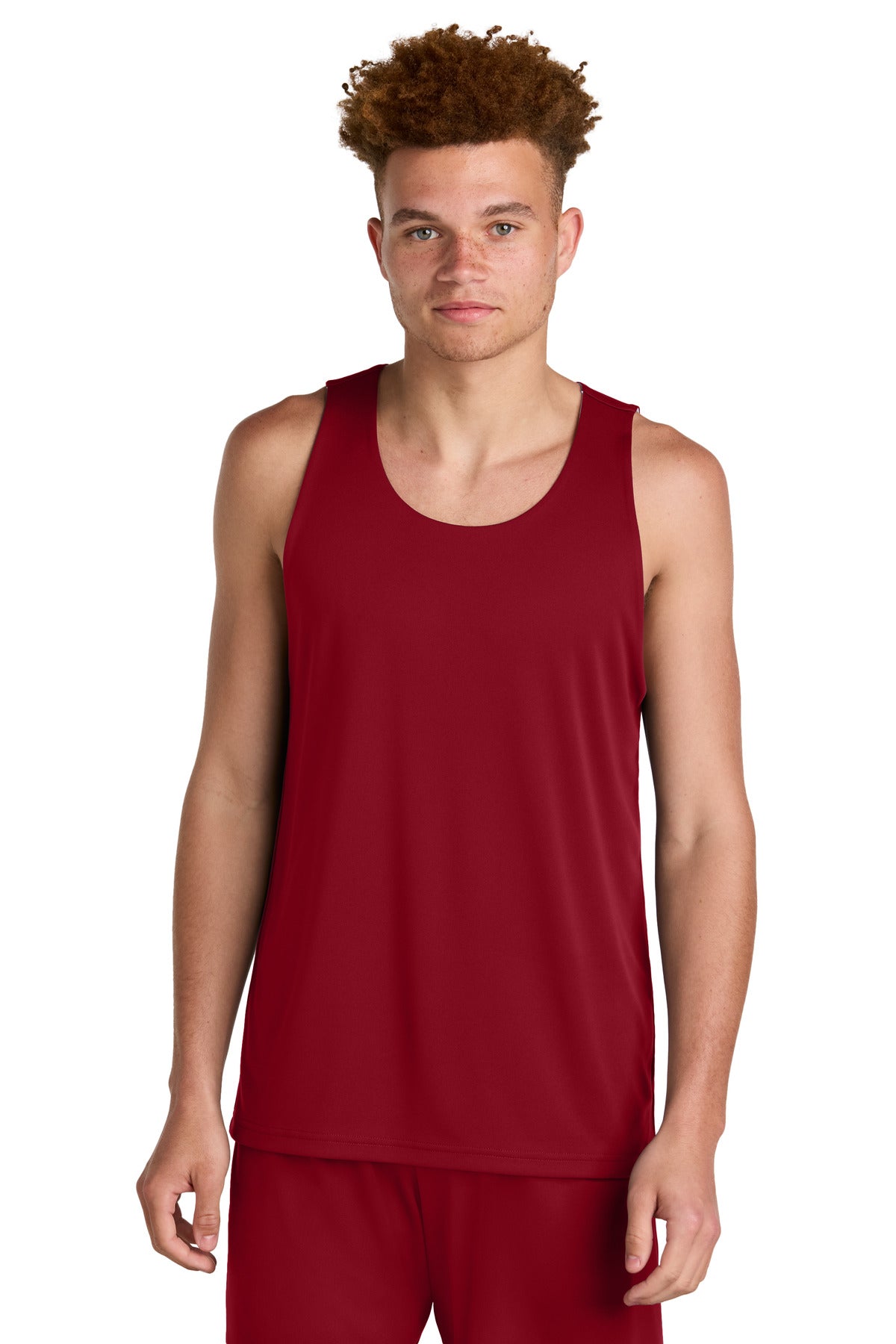 Sport-Tek PosiCharge Competitor Rev Tank ST551 - Deep Red/ White