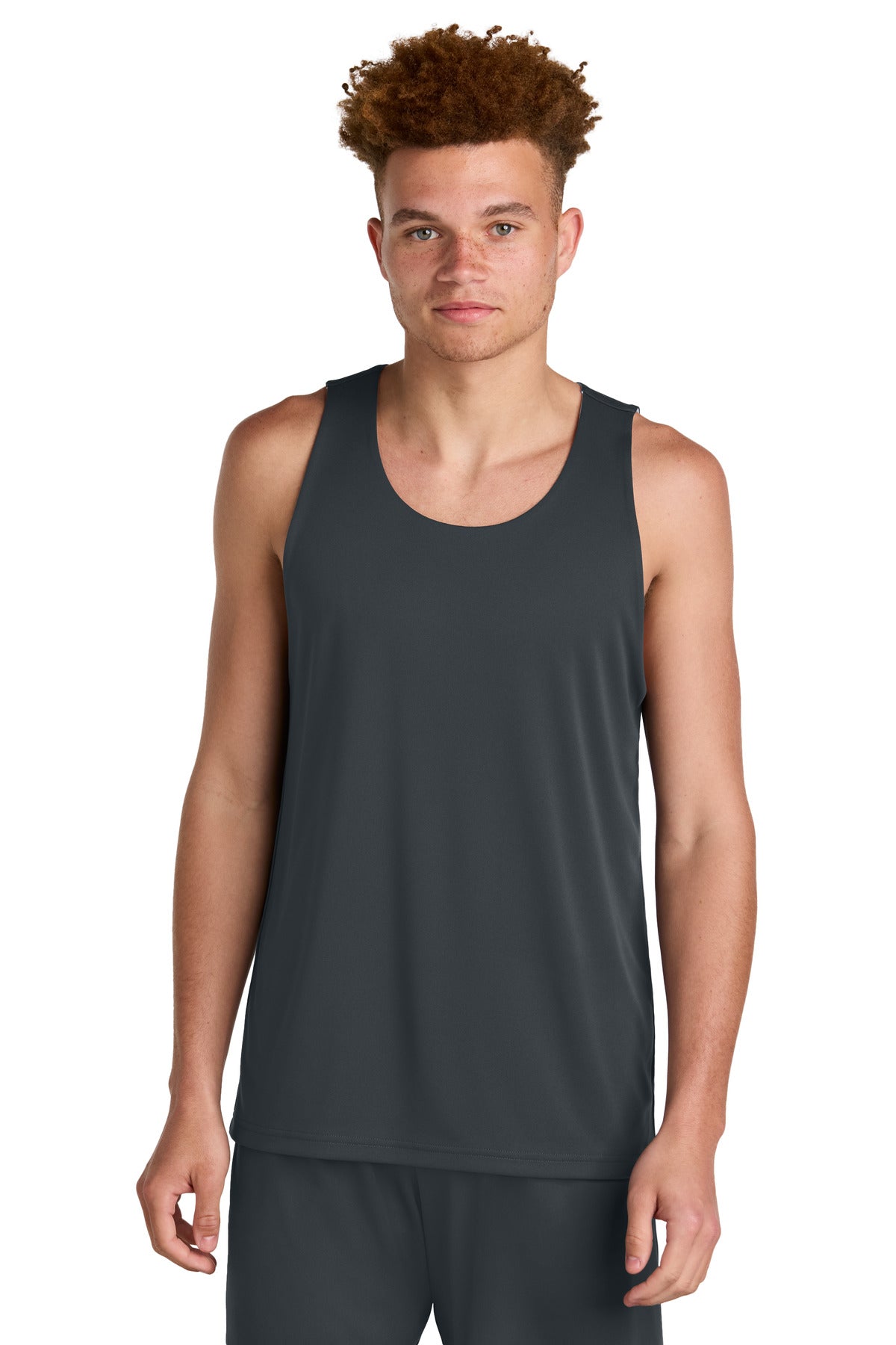 Sport-Tek PosiCharge Competitor Rev Tank ST551 - Iron Grey/ White