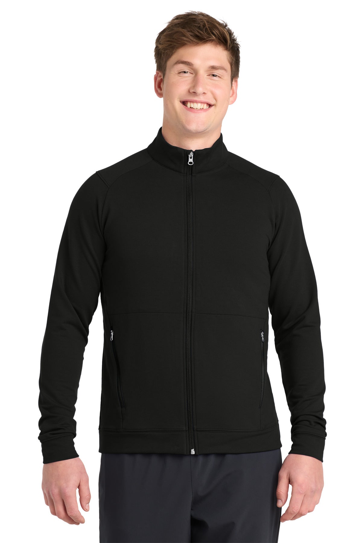 Sport-Tek Sport-Wick Flex Fleece Full-Zip. ST560 - Black