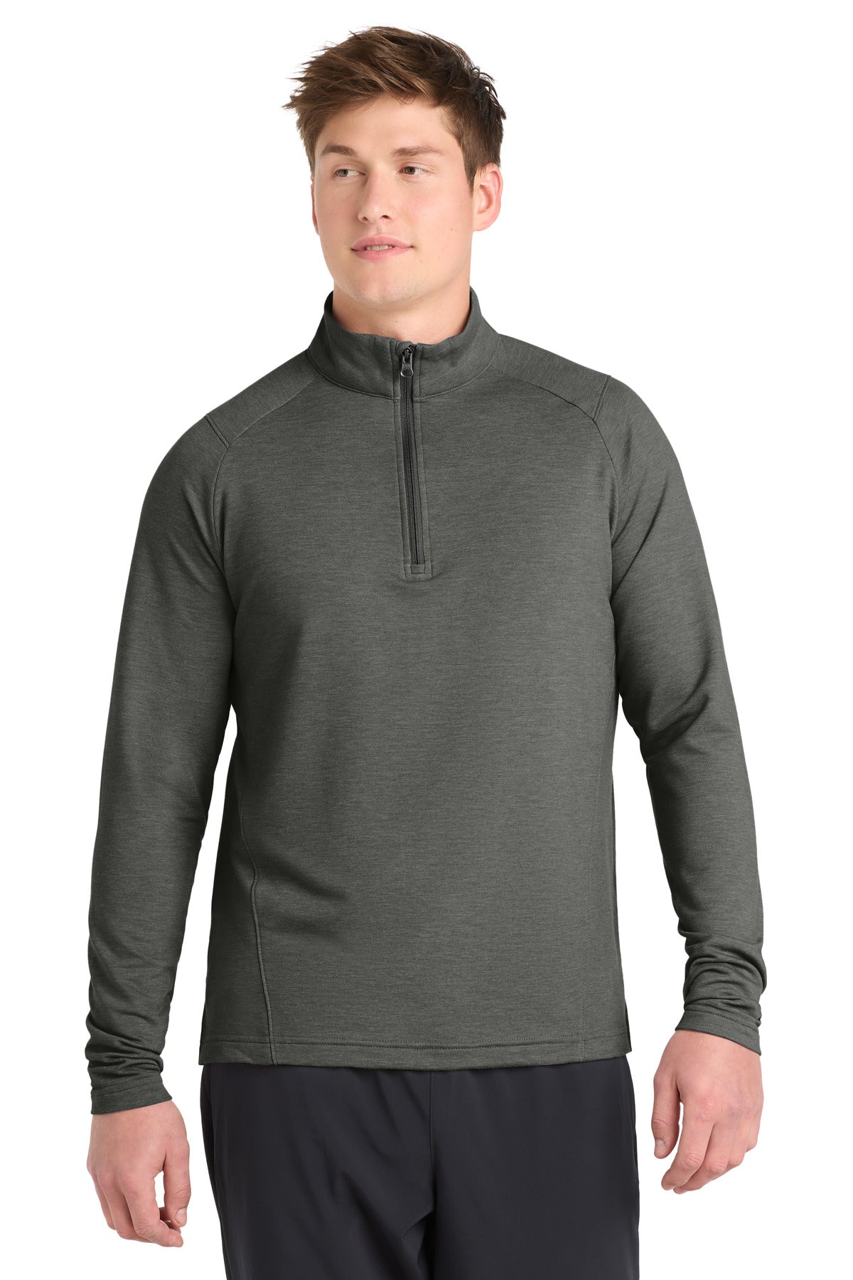 Sport-Tek Sport-Wick Flex Fleece 1/4-Zip. ST561 - Dark Grey Heather