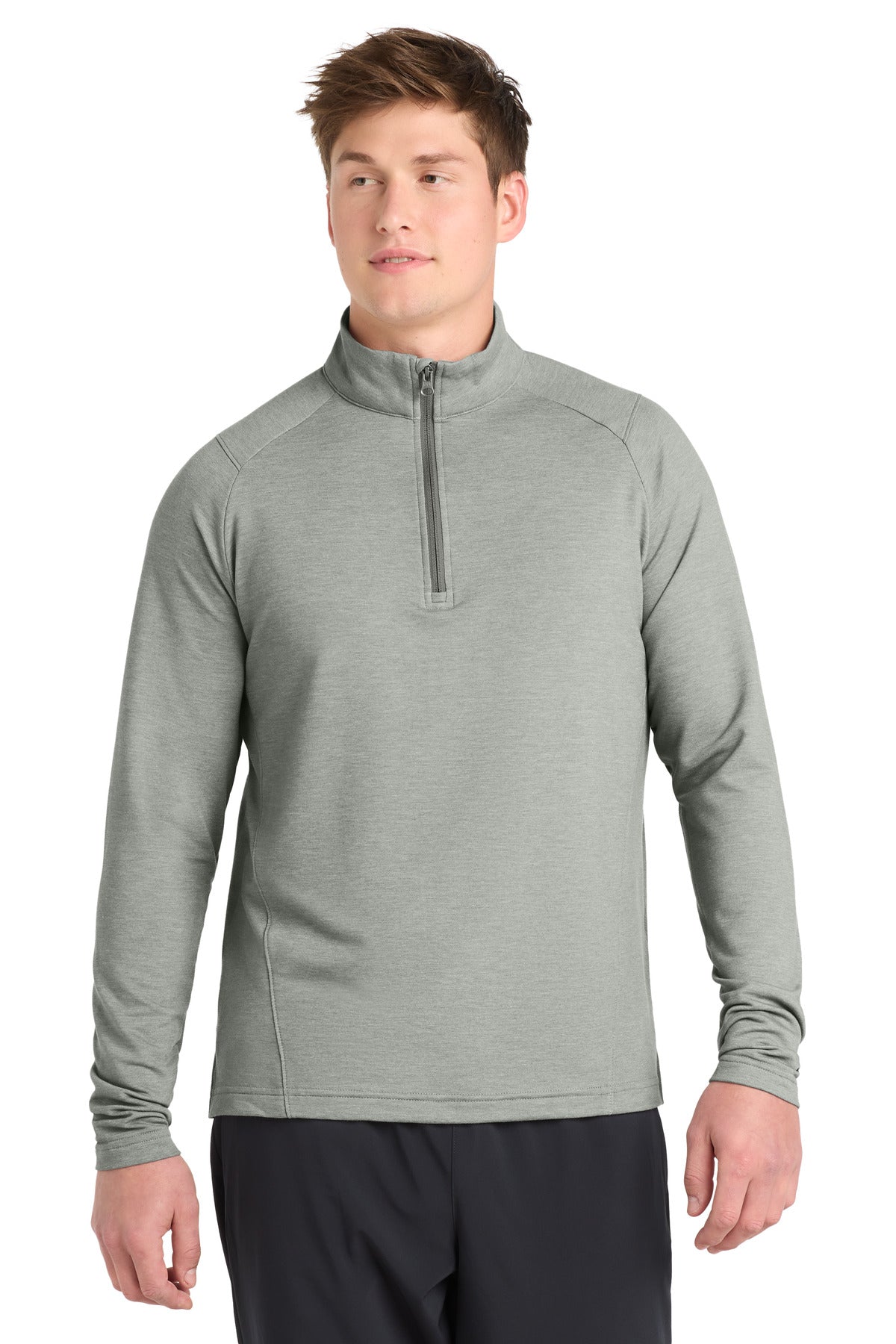 Sport-Tek Sport-Wick Flex Fleece 1/4-Zip. ST561 - Light Grey Heather