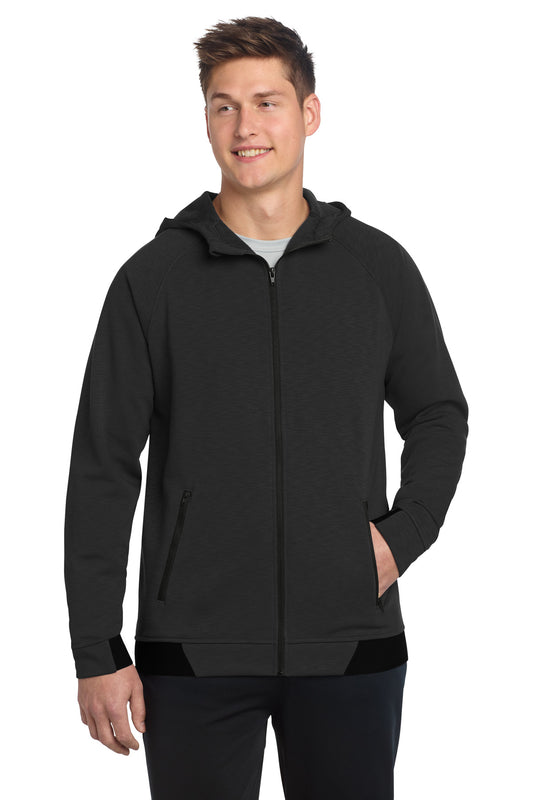 Sport-Tek PosiCharge Strive Hooded Full-Zip ST570 - Black