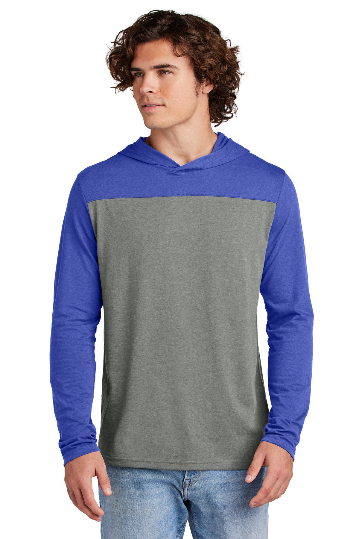 Sport-Tek Halftime Long Sleeve Hoodie ST6044 - True Royal/ Vintage Heather