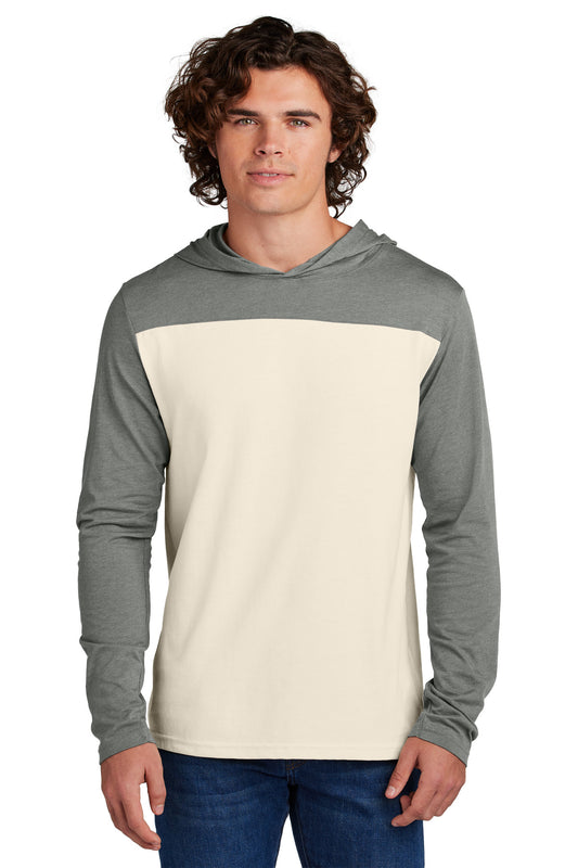Sport-Tek Halftime Long Sleeve Hoodie ST6044 - Vintage Heather/ Ecru