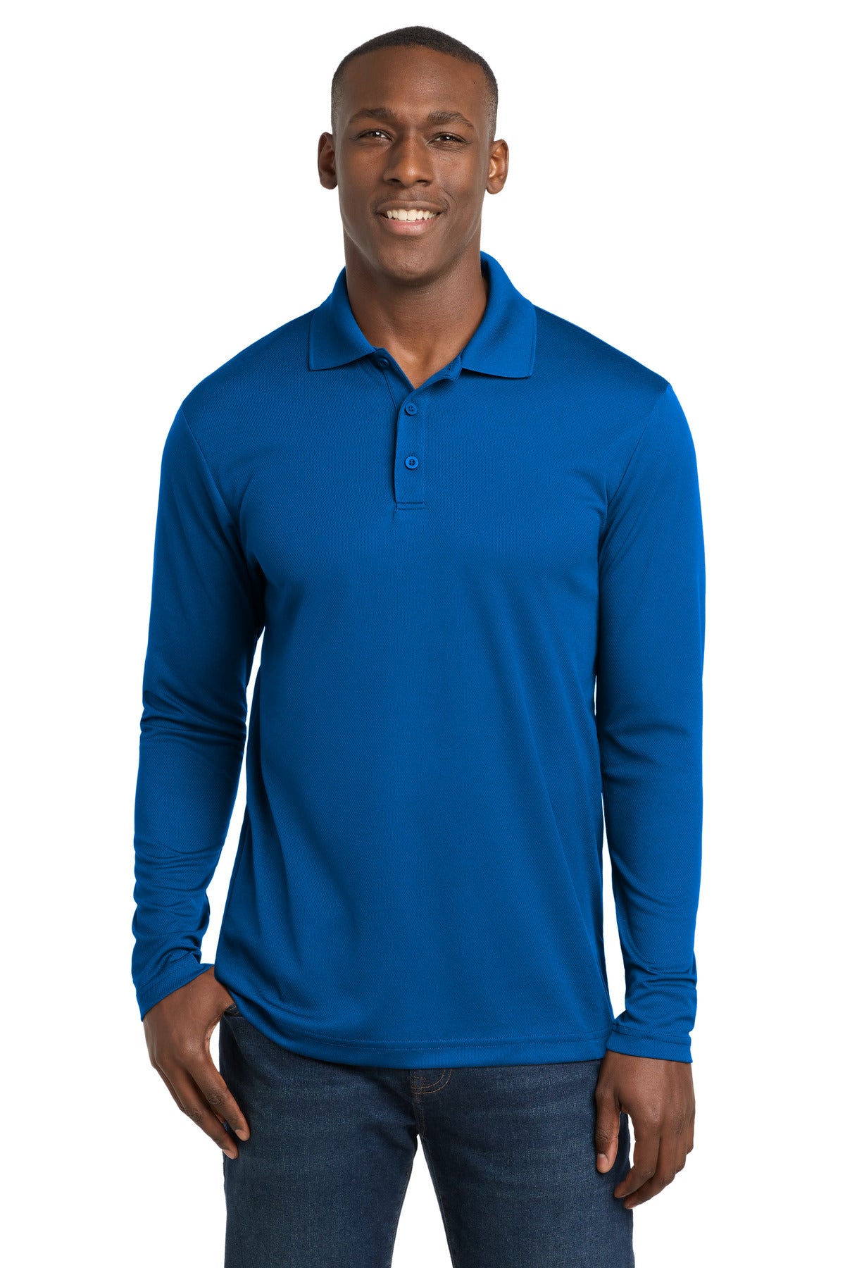 Sport-Tek  PosiCharge  RacerMesh  Long Sleeve Polo. ST640LS - True Royal