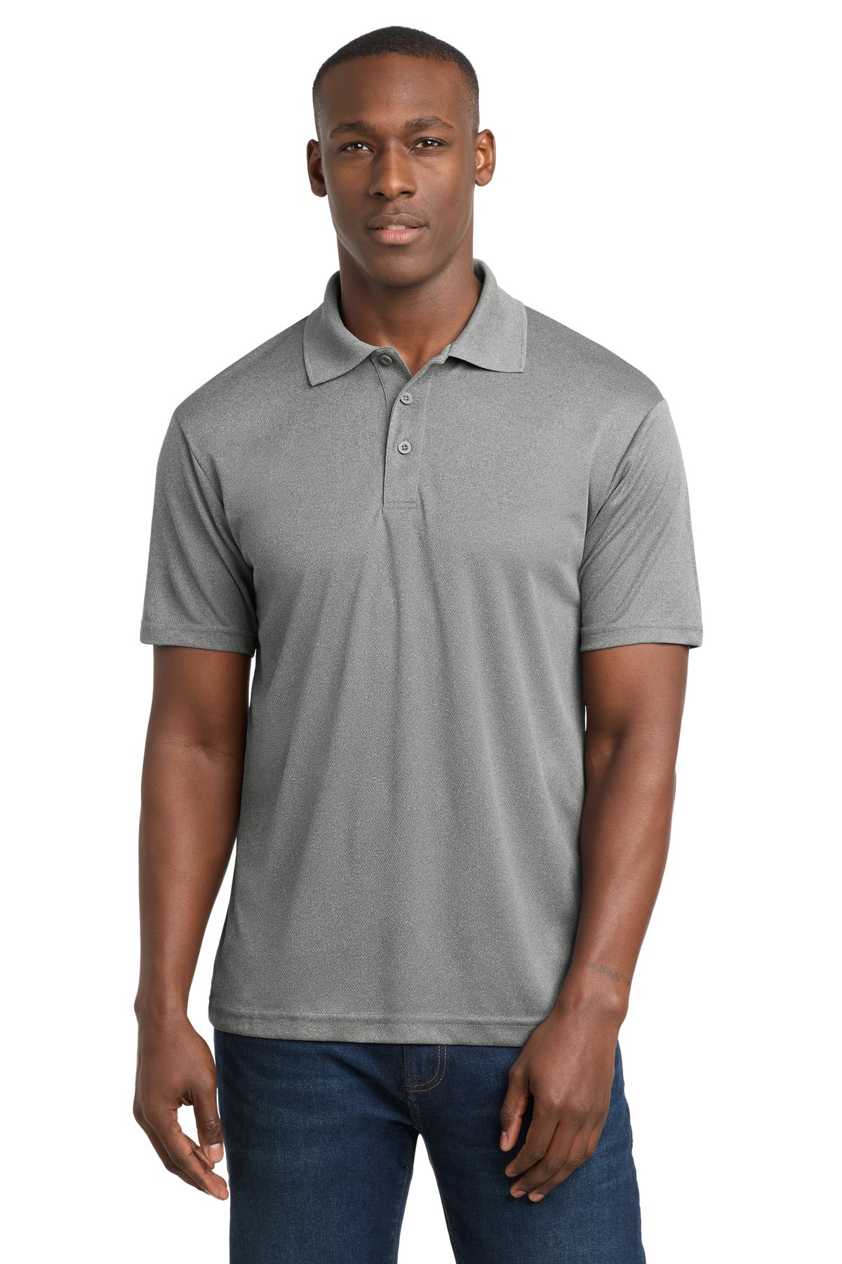 Sport-Tek PosiCharge RacerMesh Polo. ST640 - Grey Heather